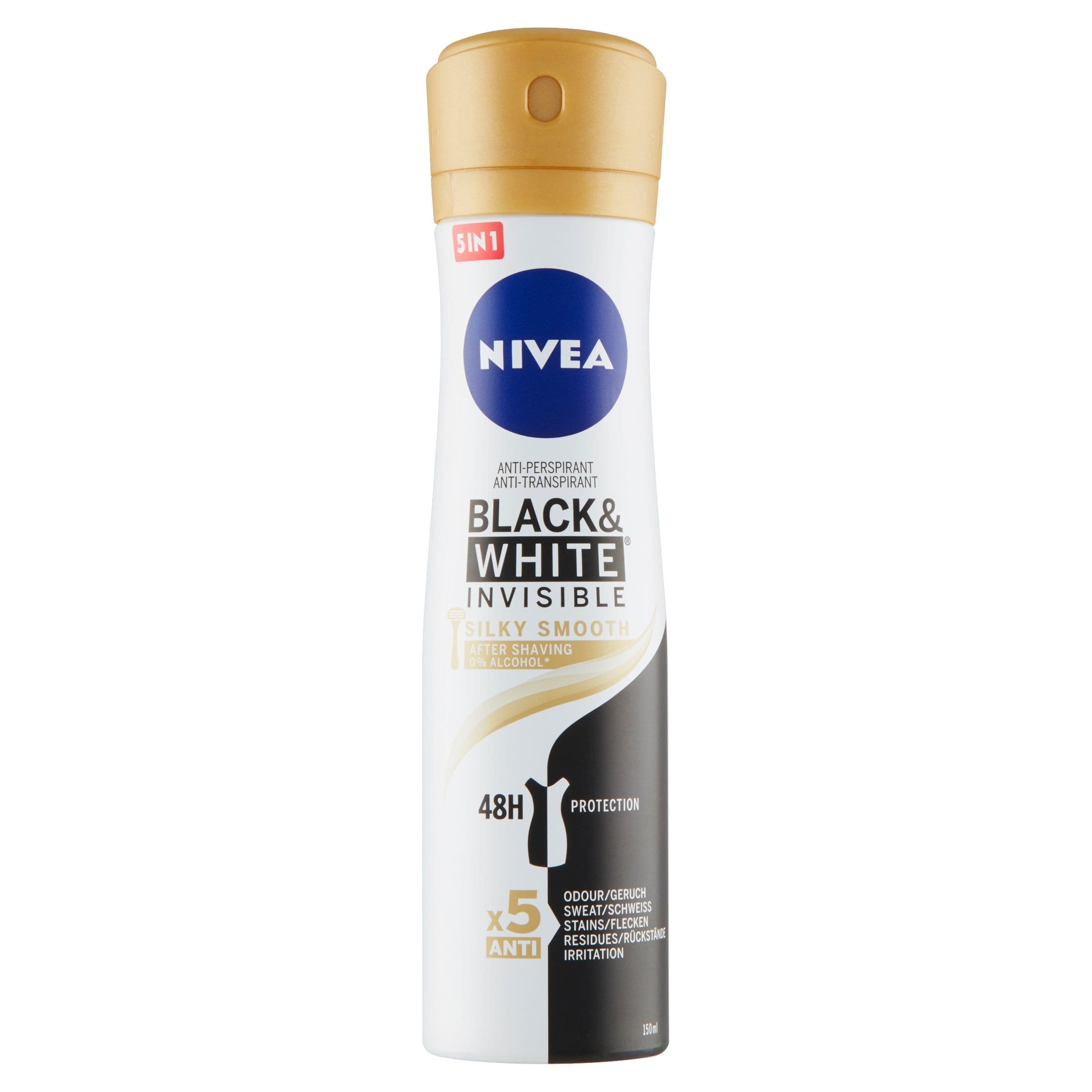 Nivea Sprej antiperspirant Black&White Invisible Silky Smooth 150 ml