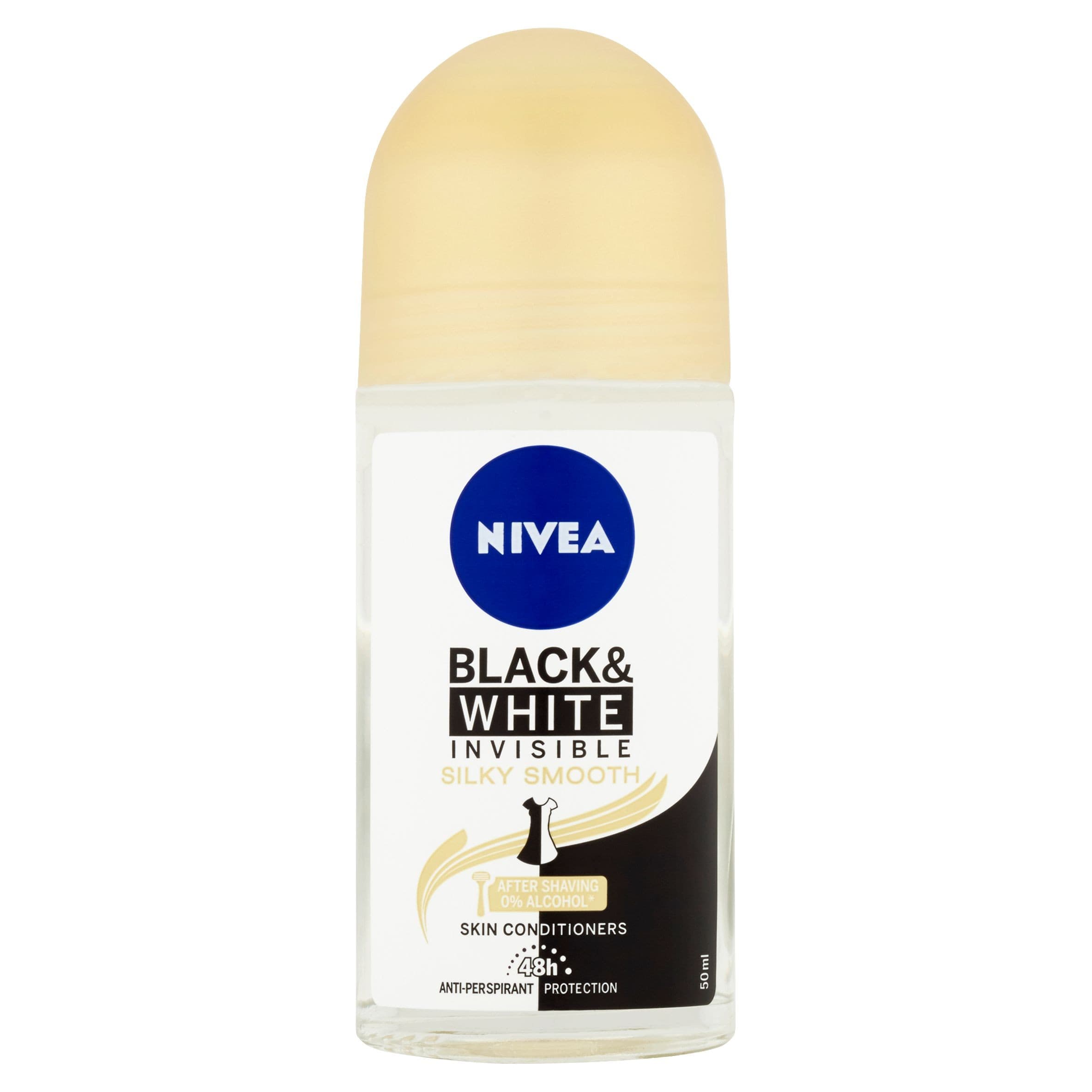Nivea Kuličkový antiperspirant Black&White Invisible Silky Smooth 50 ml