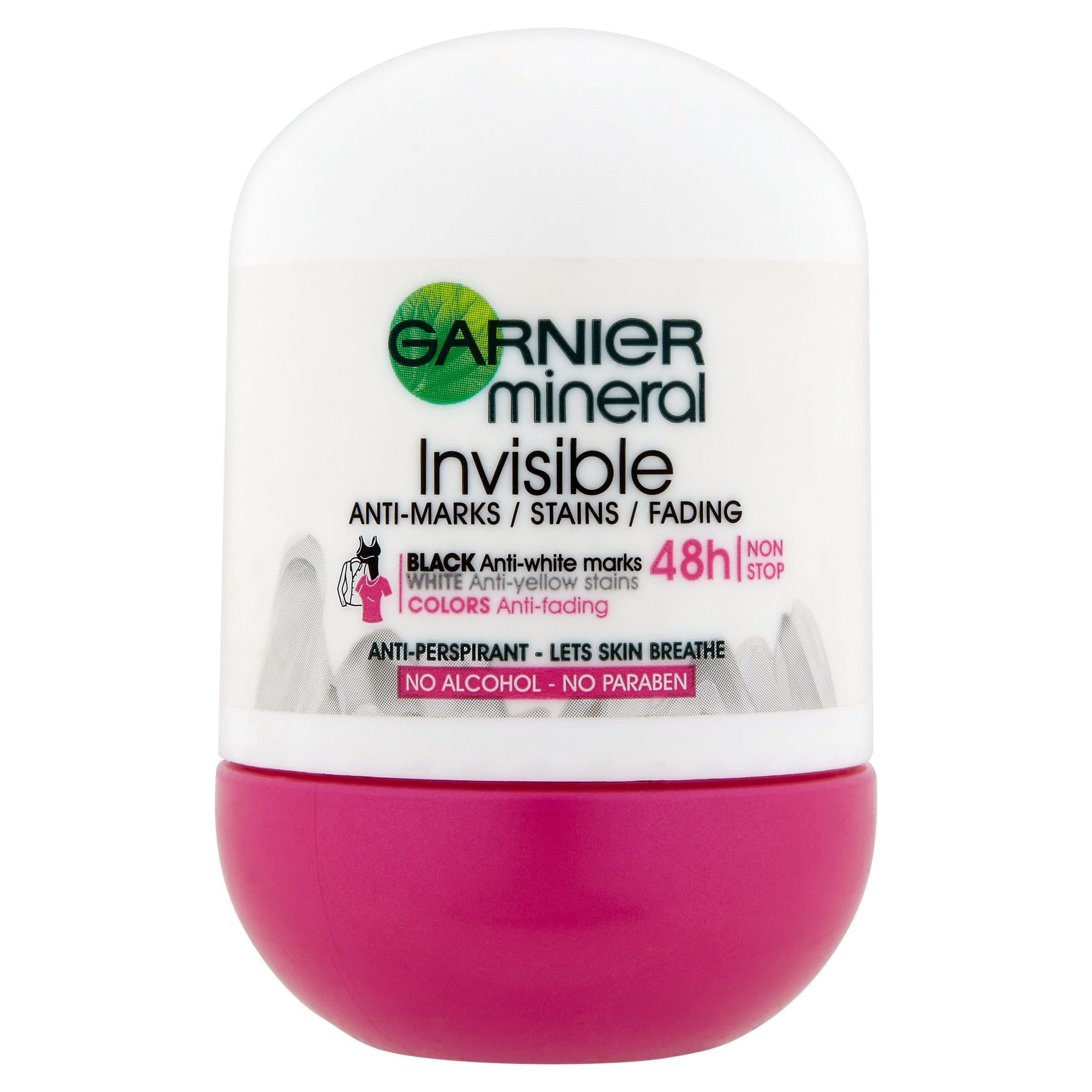 Garnier Mineral Invisible Black White Colors Roll-on minerální deodorant 50 ml