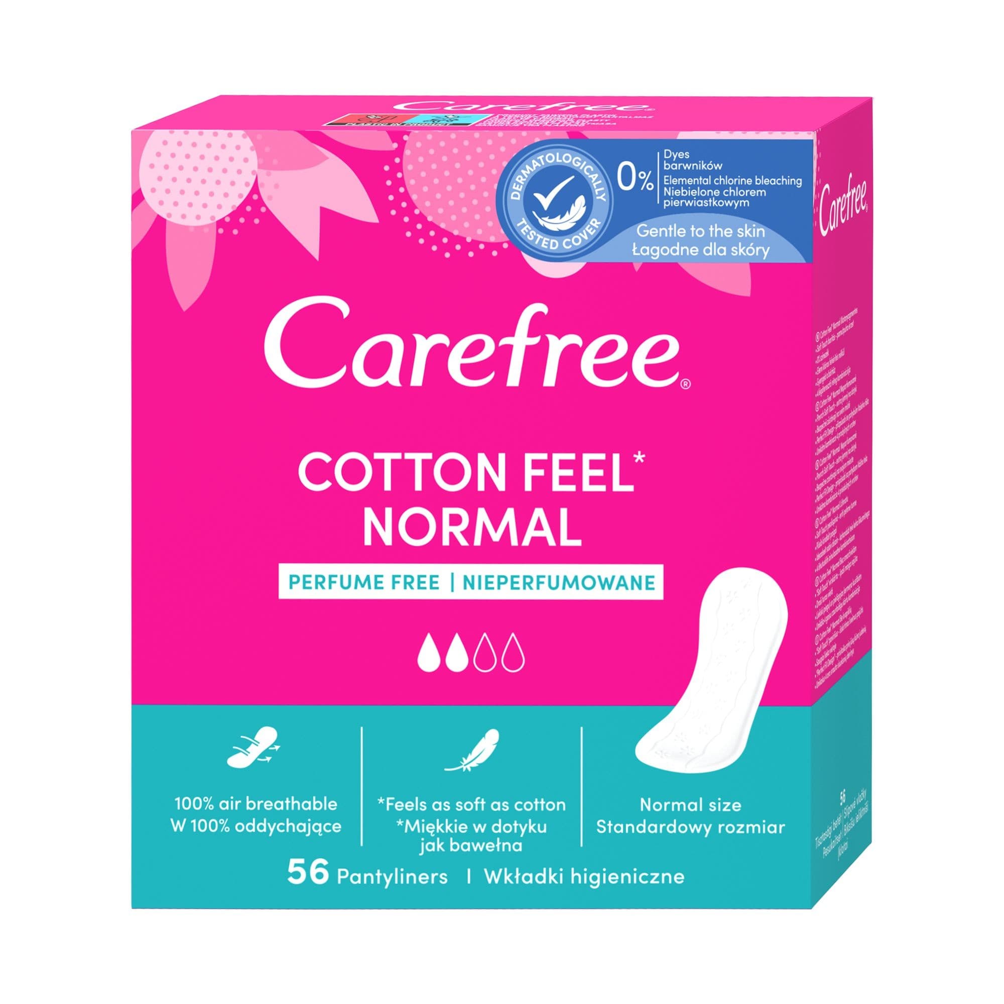 Slipové vložky Carefree® Cotton Feel* Normal neparfemované