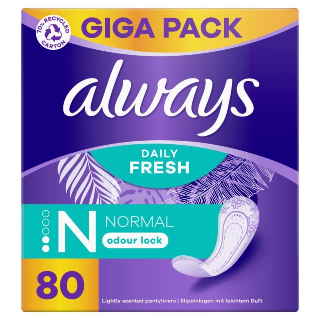 Always Dailies Normal Fresh & Protect Intimky 80 ks