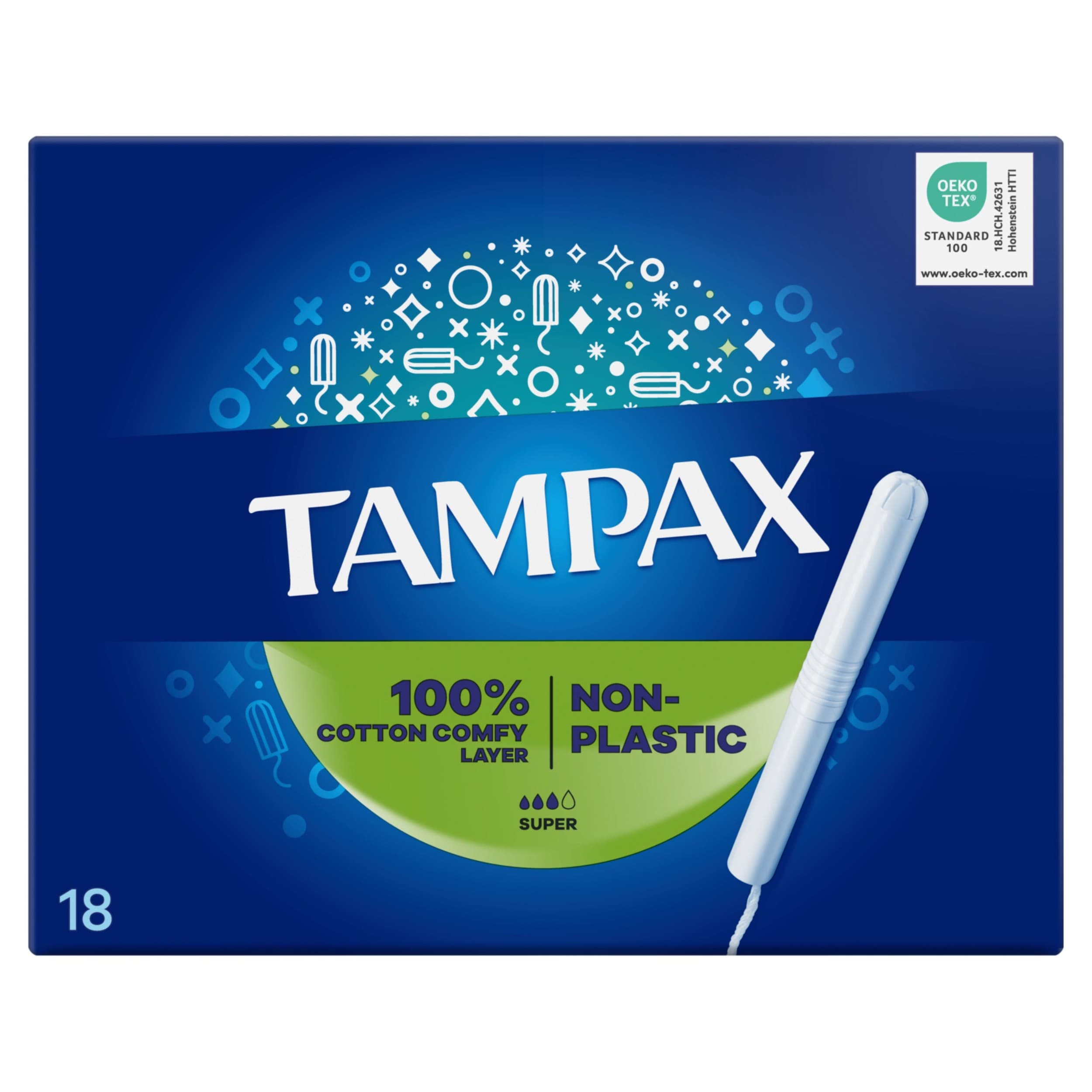 Tampax Super Tampony s papírovým aplikátorem 18 ks