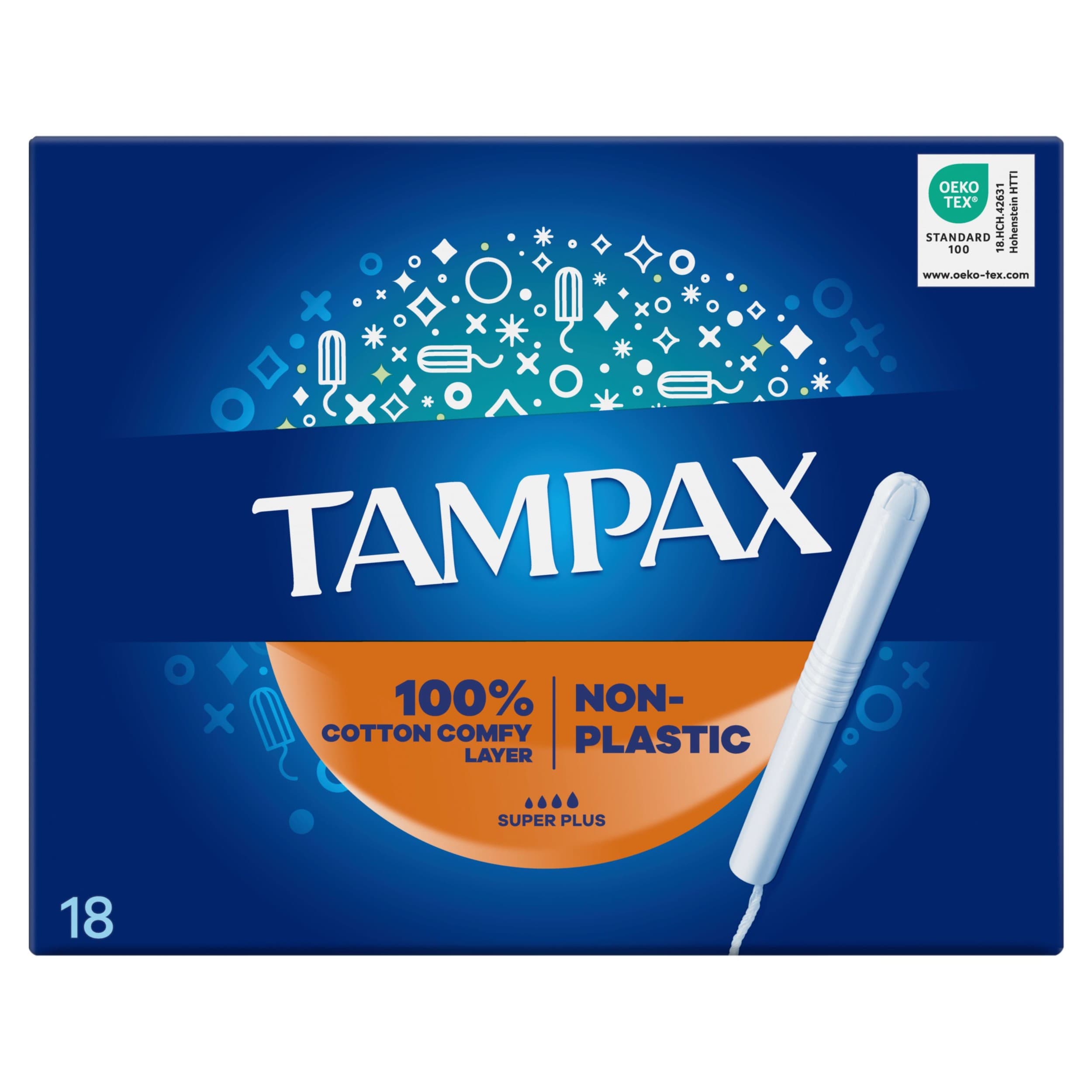 Tampax Super Plus Tampony s papírovým aplikátorem 18 ks