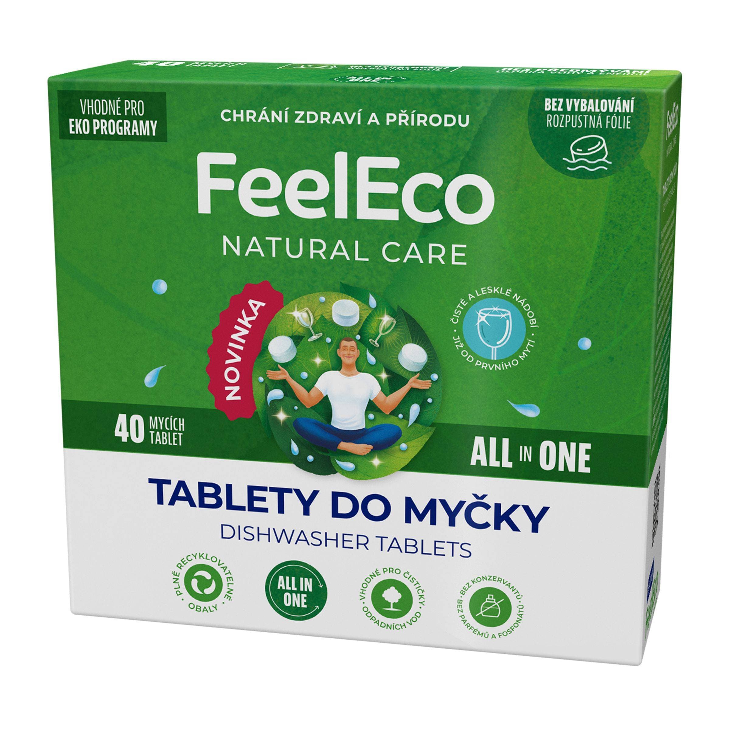 FeelEco Tablety do myčky nádobí All in One 40 mycích tablet, 560 g