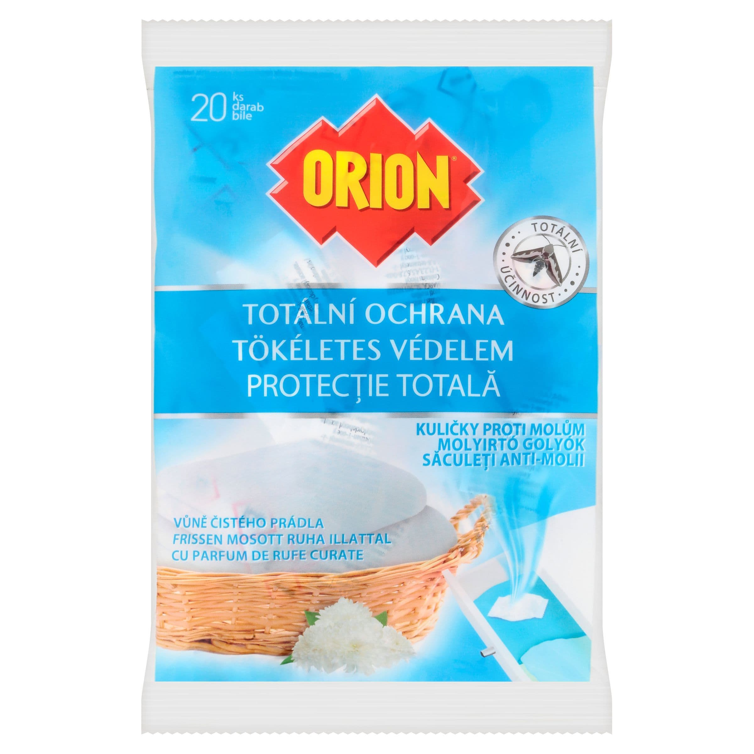 Orion Totální ochrana kuličky proti molům vůně čistého prádla 20ks