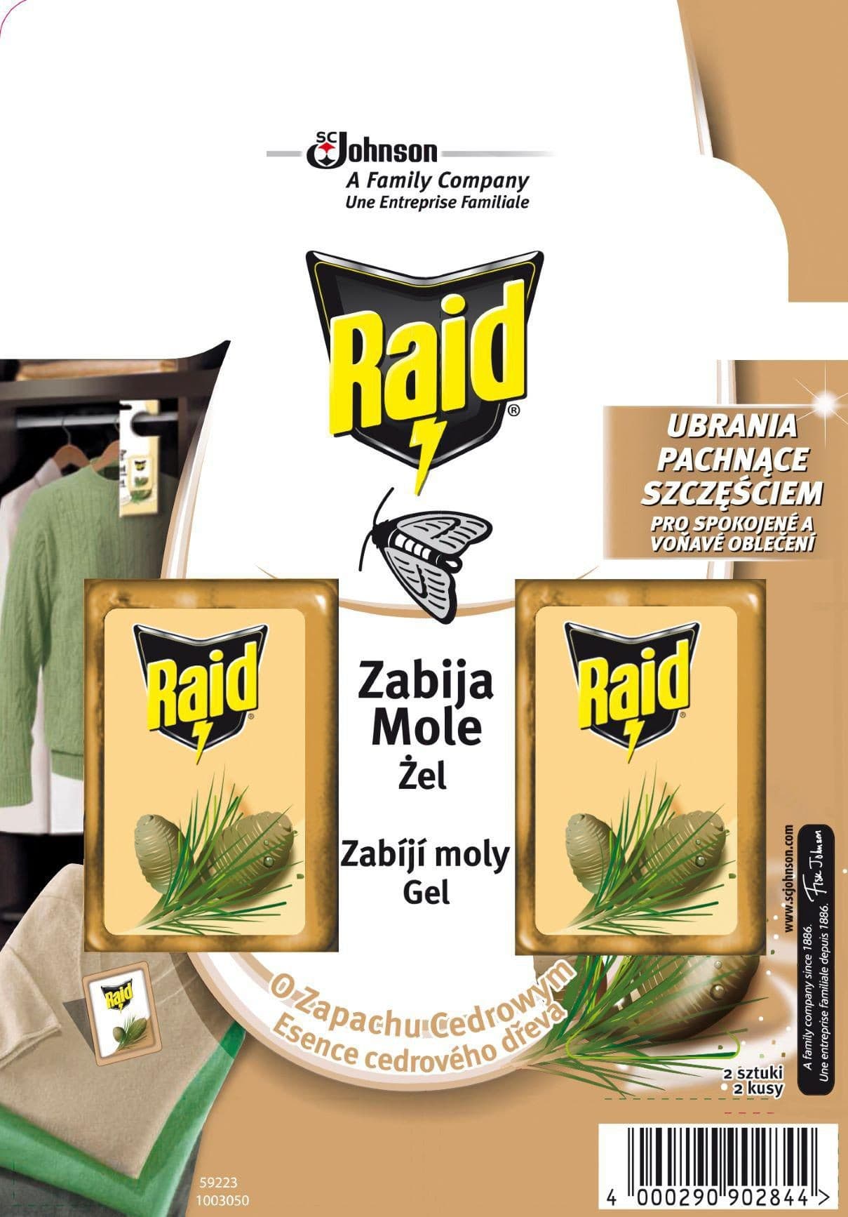 Raid Proti molům gel cedr 2 x 3g