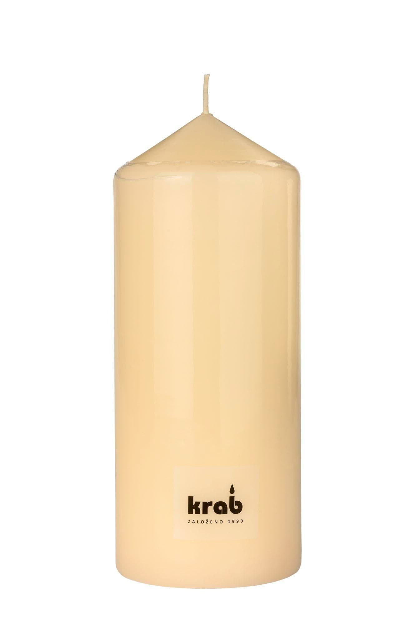 Svíčka válec 80x200mm krémová