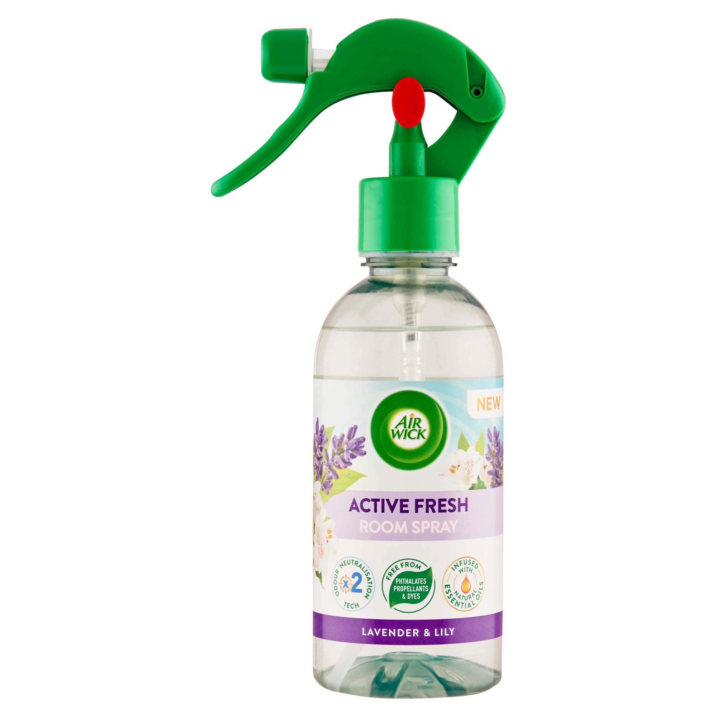 Air Wick Active Fresh osvěžovač vzduchu ve spreji Levandule a lilie 237 ml