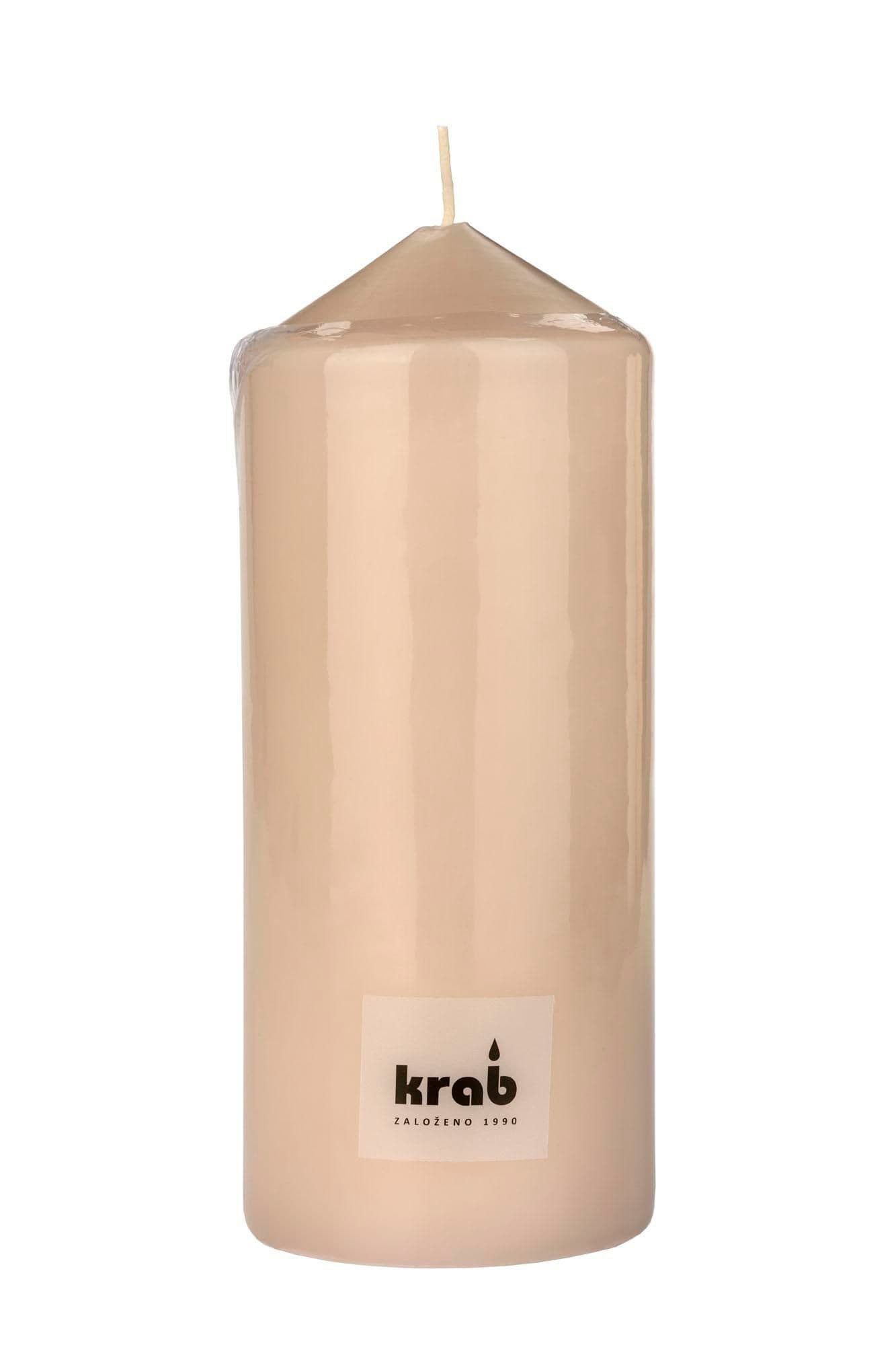 Svíčka válec 80x200mm taupe