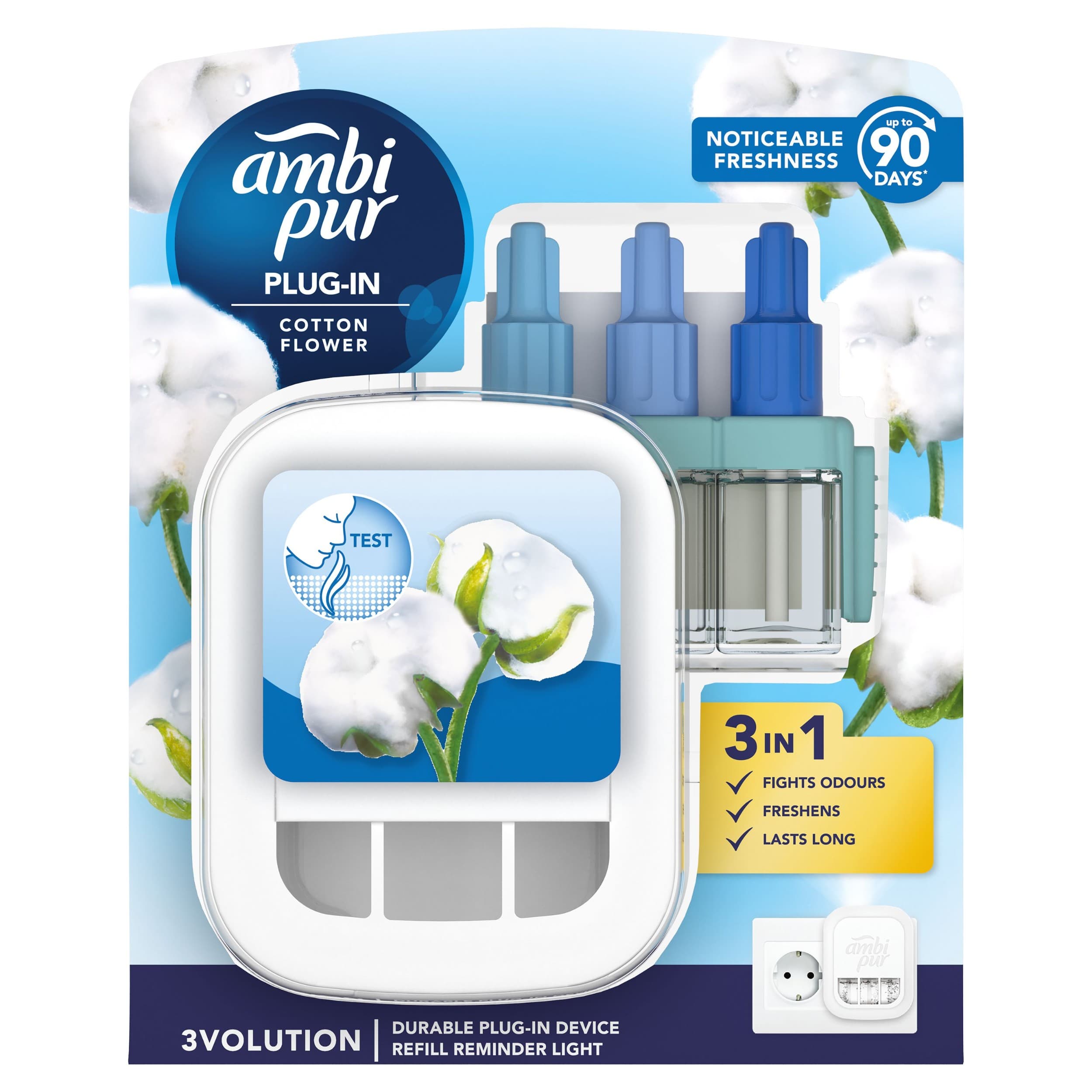 Ambi Pur 3Vol Osvěžovač Vzduchu Cotton 20ml a strojek 1 bal