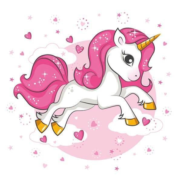 Ubrousky Daisy Pink Heart Unicorn, 33 x 33 cm, 3vr., 20ks