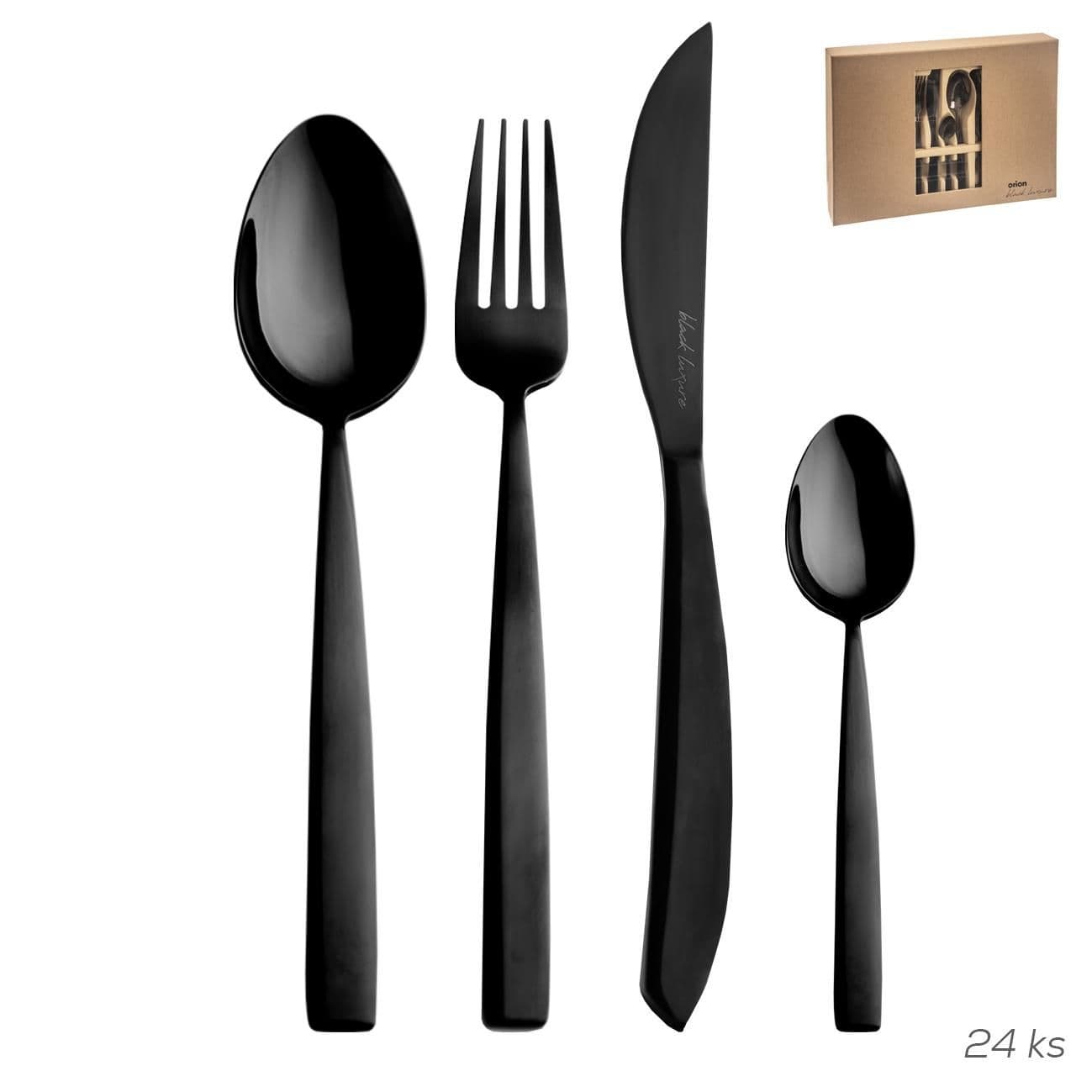Orion Příbory nerez BLACK Luxure 24 ks