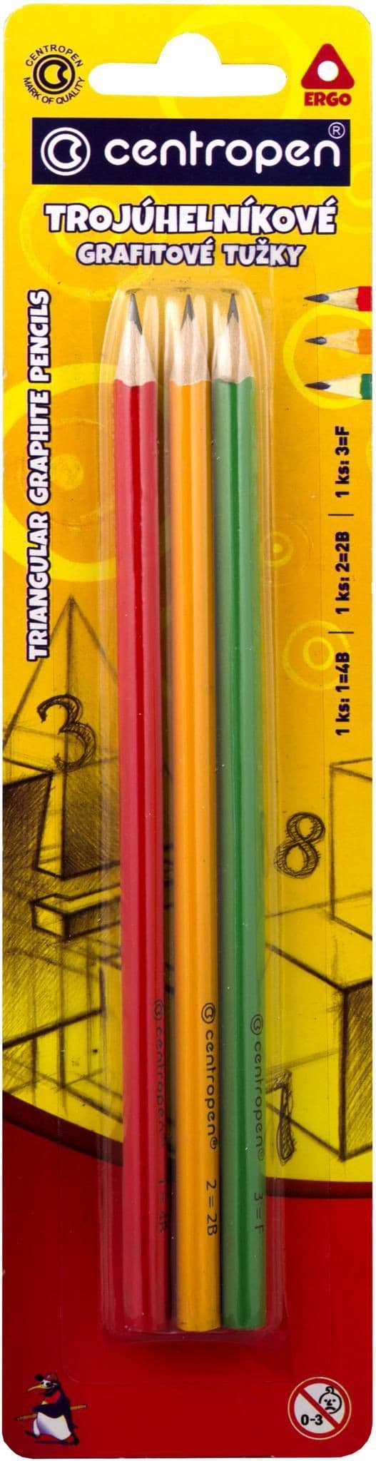 Centropen Tužka grafitová 3 ks