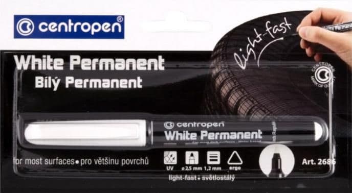 Centropen Značkovač bílý permanent