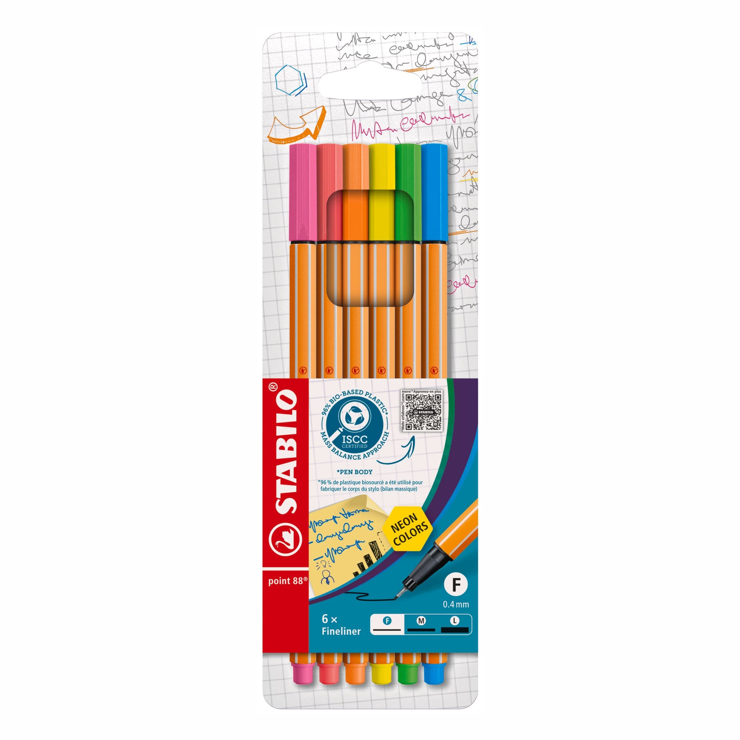 STABILO point 88 jemný liner 6 ks neonová sada