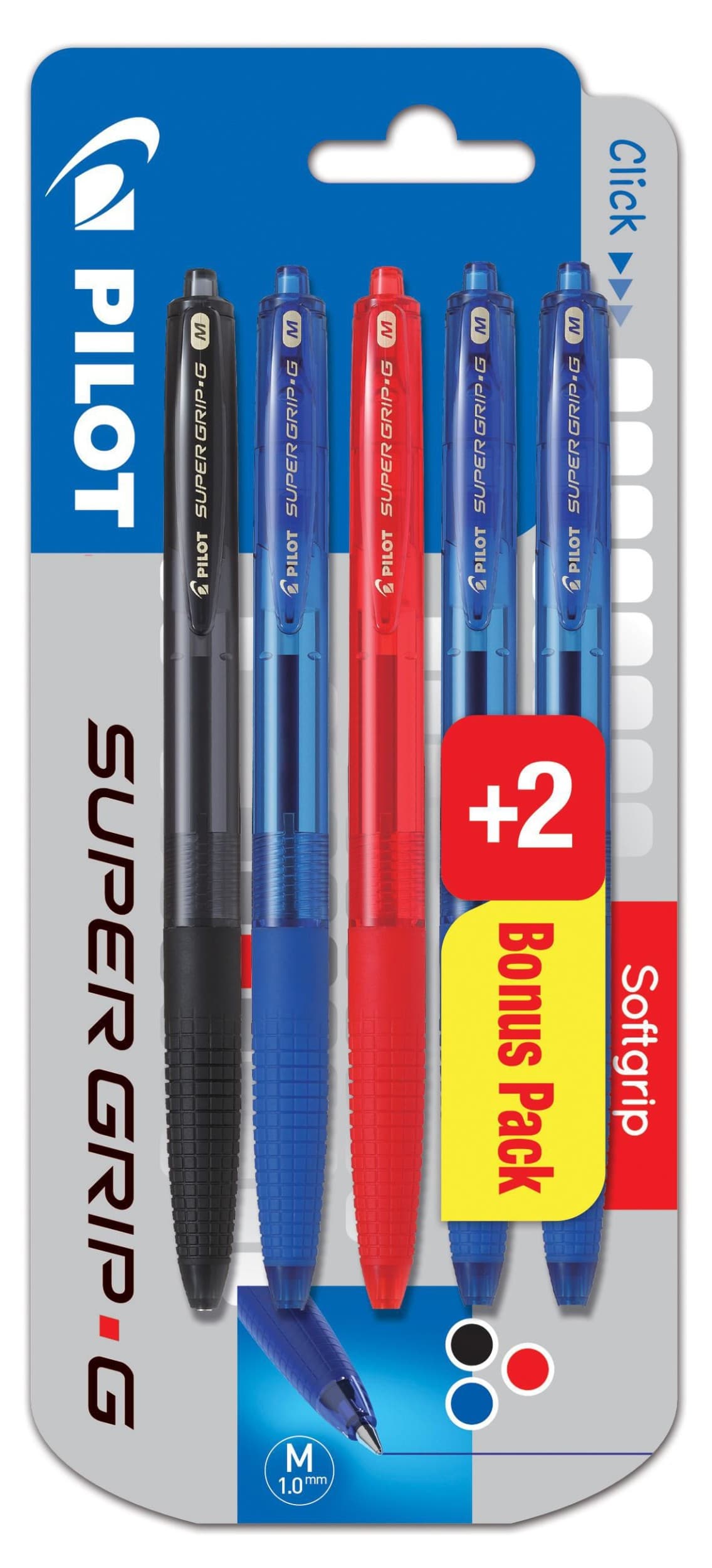 Pilot Super Grip-G Kuličkové pero, balení 3+2