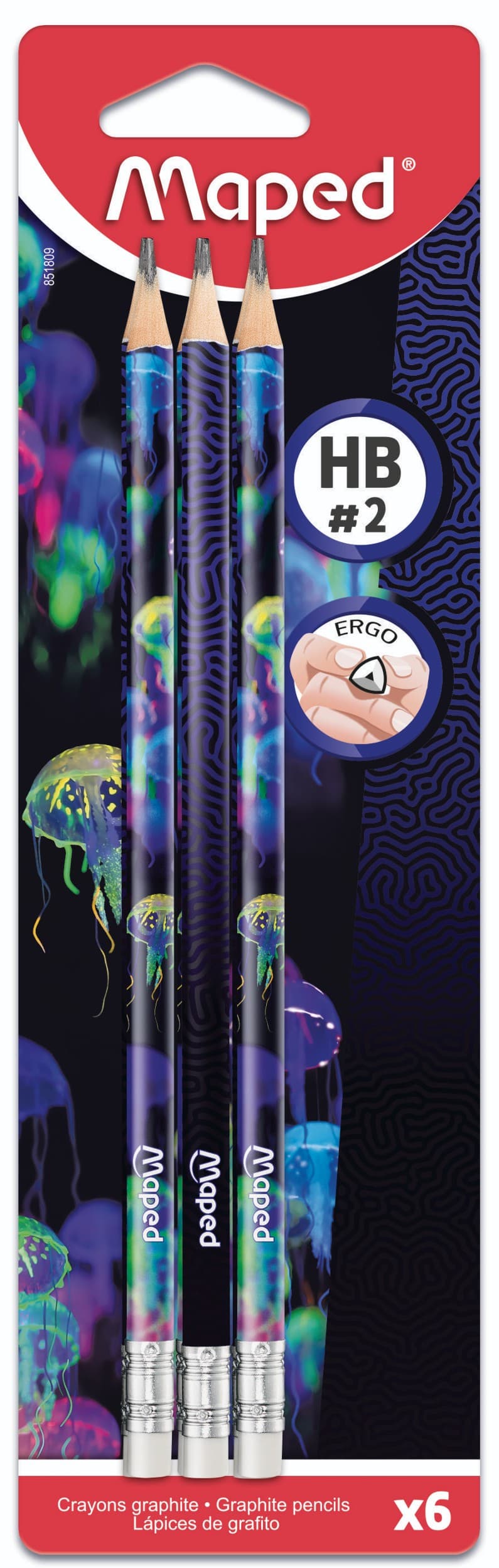 Maped Grafitová tužka Deepsea Paradise - tvrdost HB, 6 ks