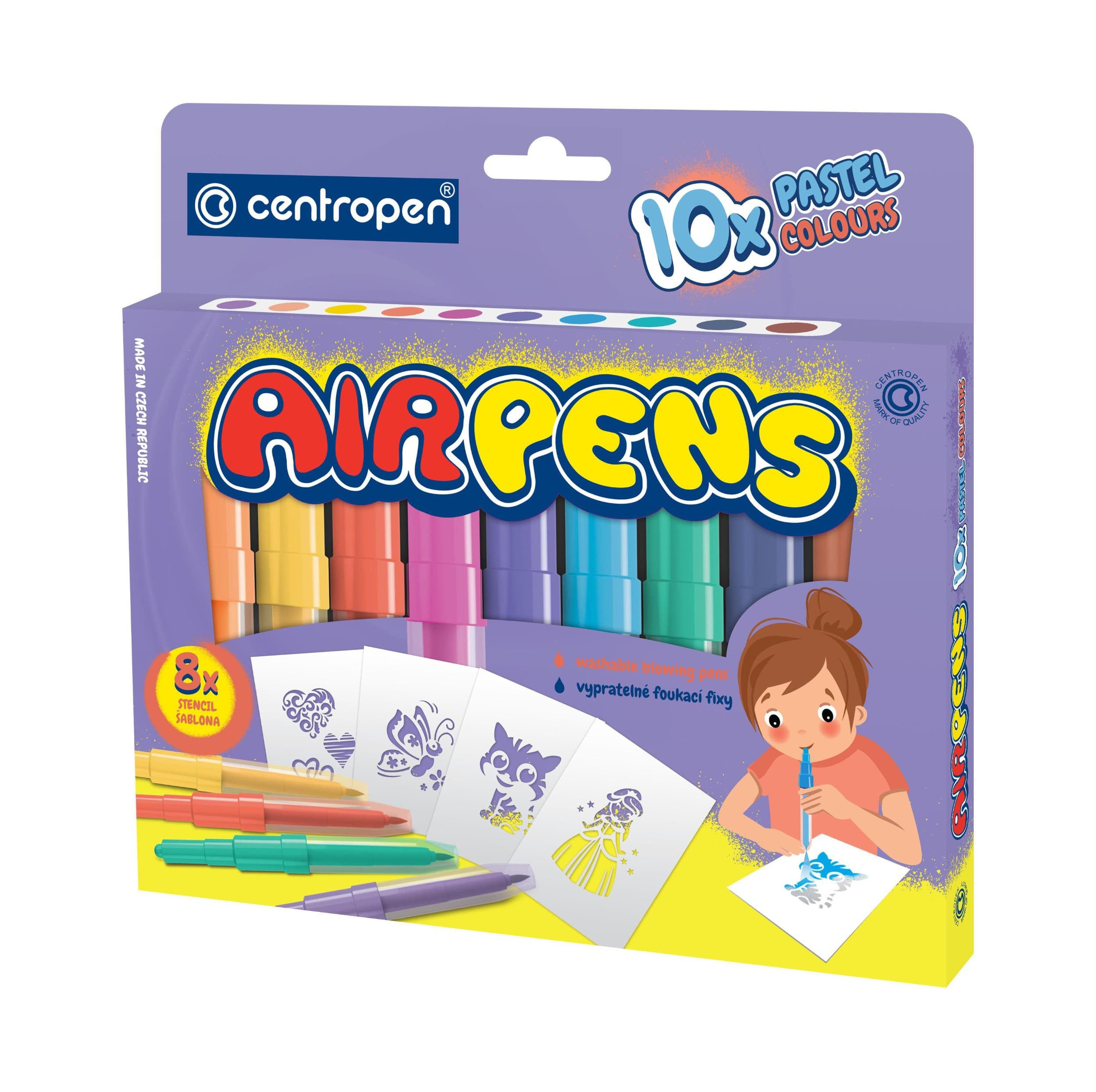 Centropen Foukací fixy Air Pens pastel 10 ks