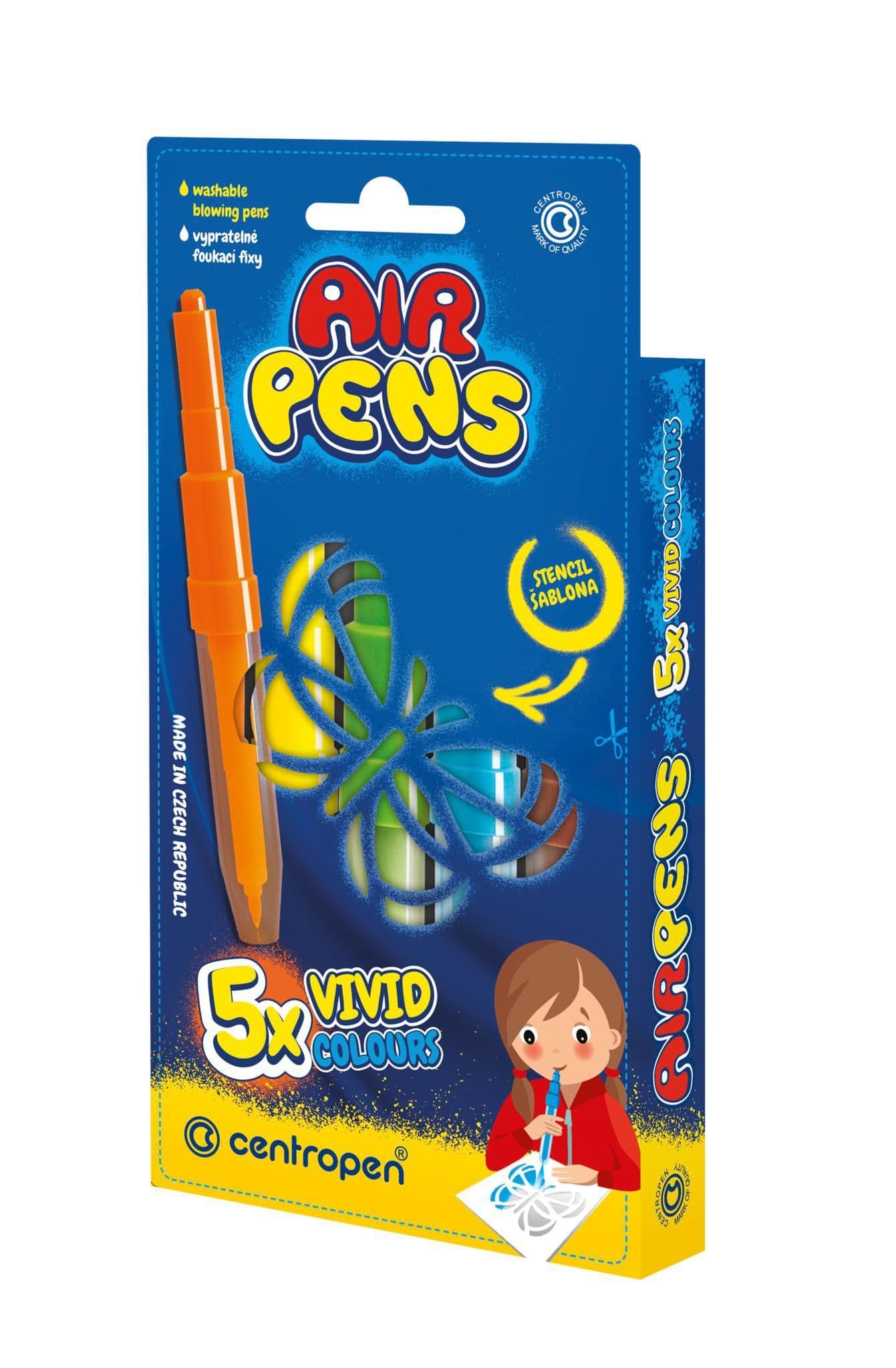 Centropen Foukací fixy na papír 5 ks