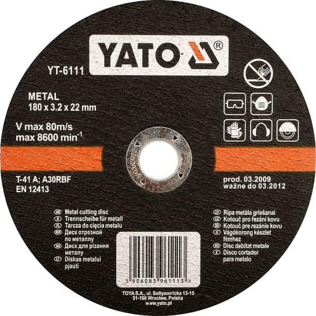 Yato Kotouč řezný na kov 115 x 22 x 1,2 mm