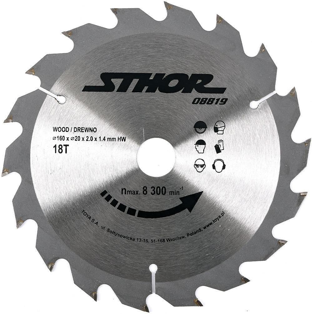 Sthor Kotouč na dřevo 160 x 20 mm 18z