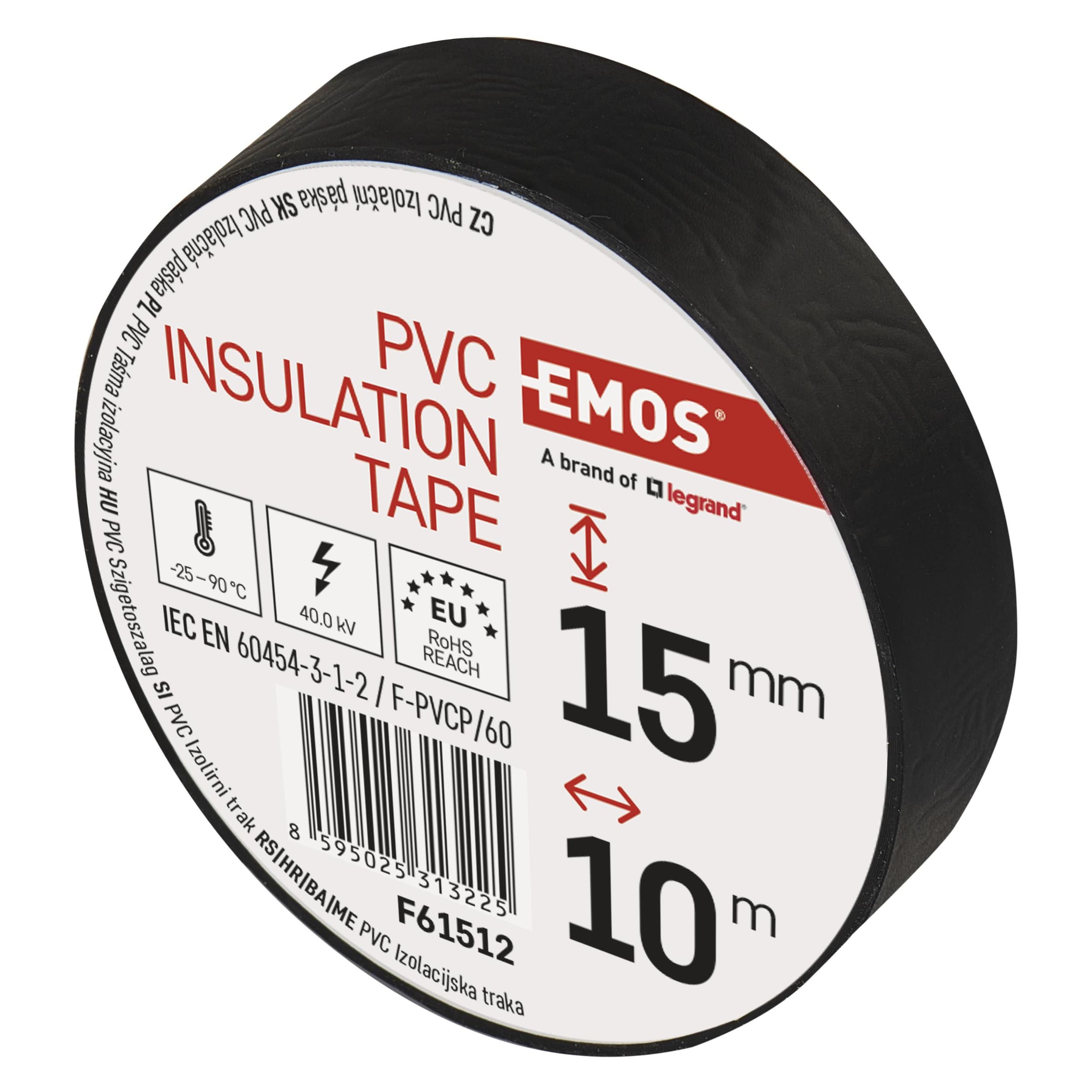 Emos Izolační páska černá PVC 15 mm 10 m