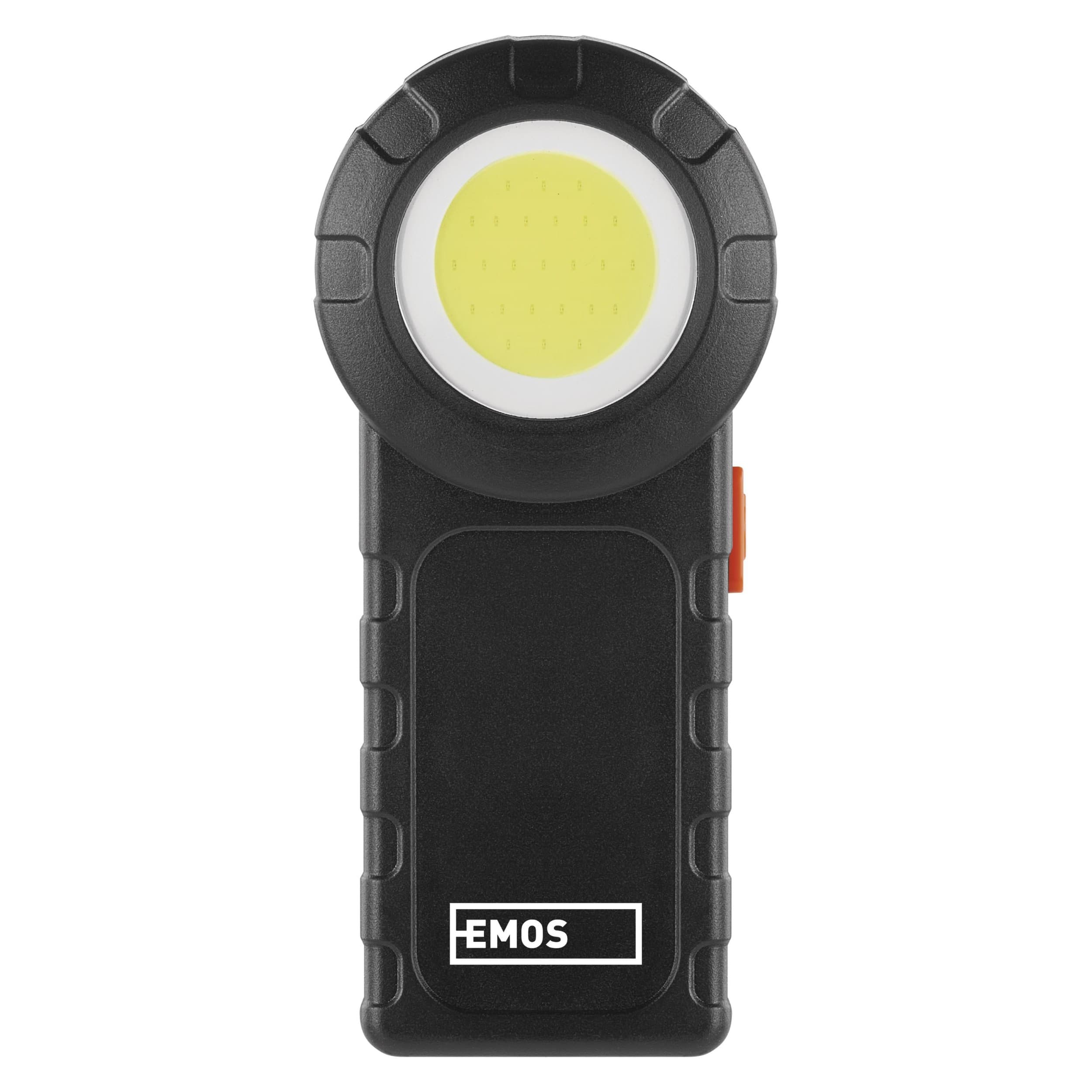 Emos COB LED svítilna  plastová, 3× AAA