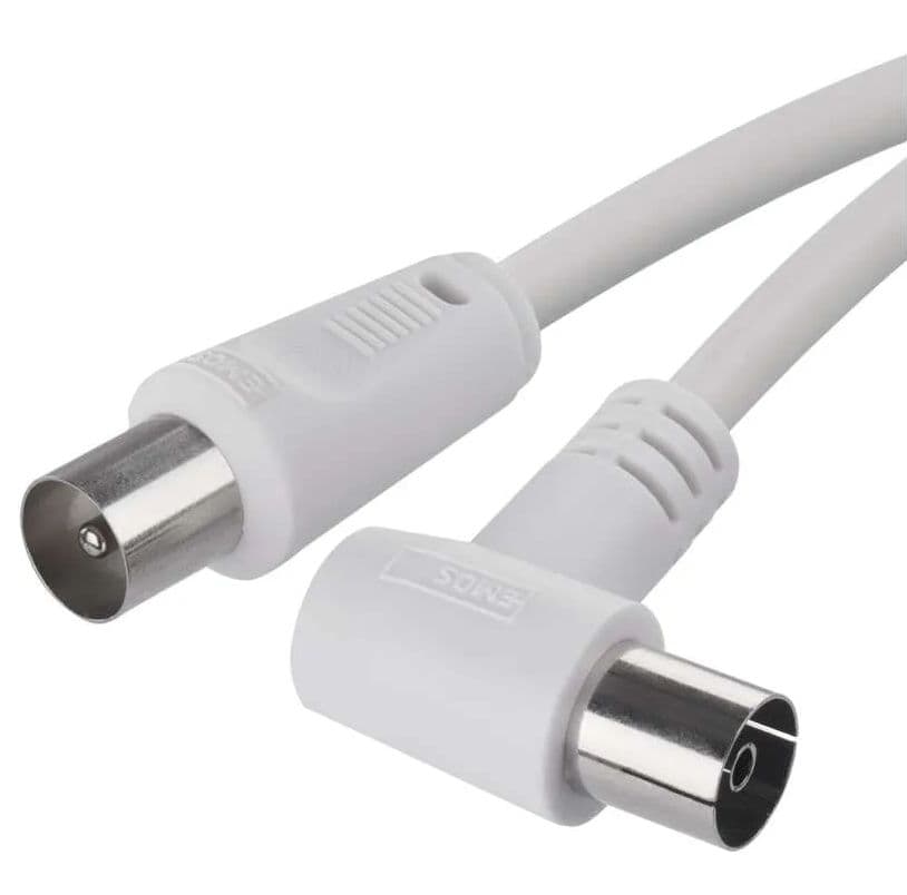 Emos Anténní koaxiální kabel stíněný 5m úhlová vidlice