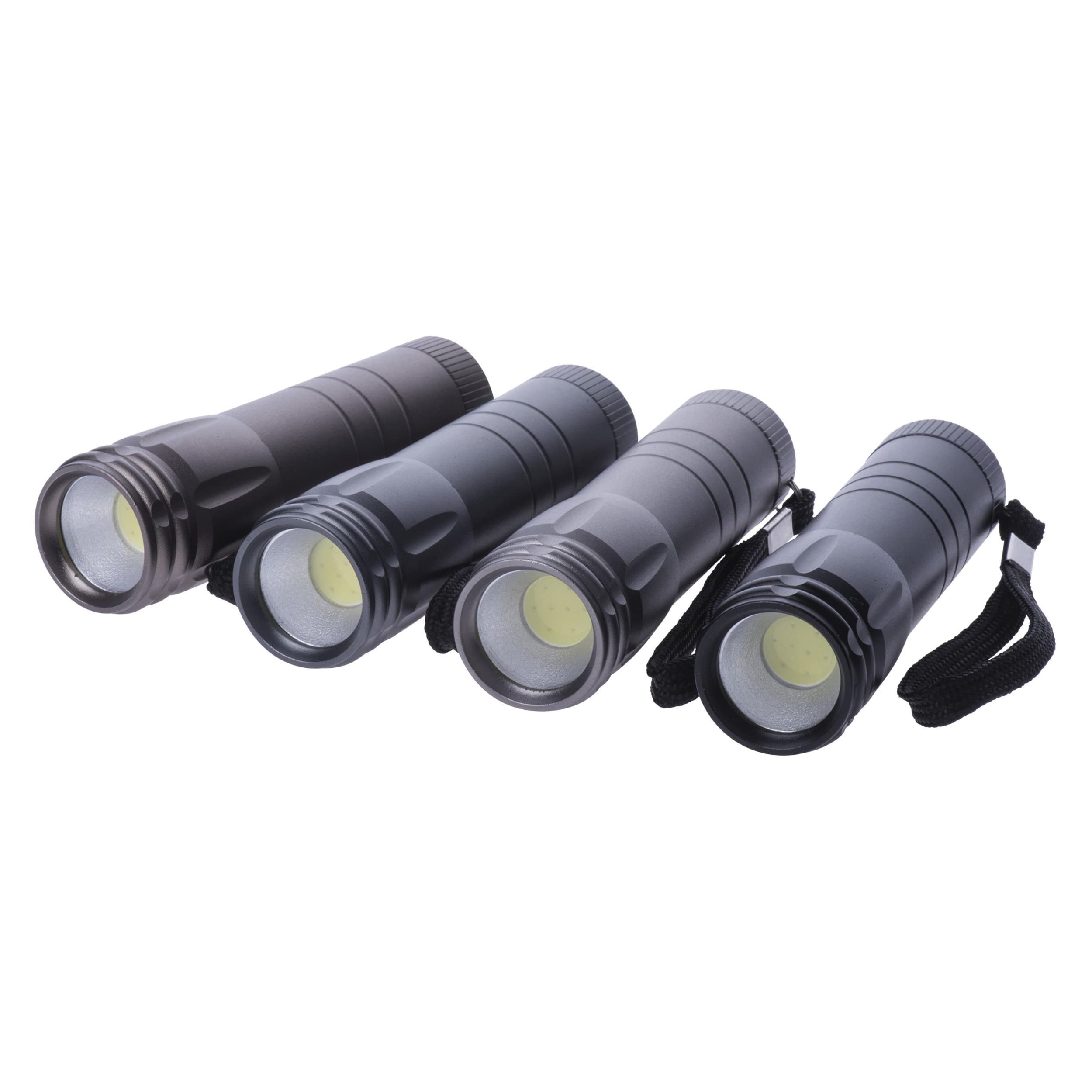 Emos LED svítilna kovová, 3W COB LED, na 3x AAA