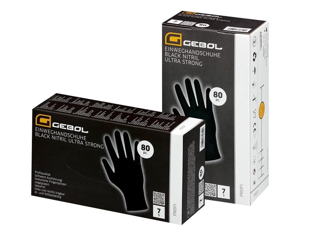 Rukavice BLACK NITRIL pracovní jednorázové vel. S 80ks