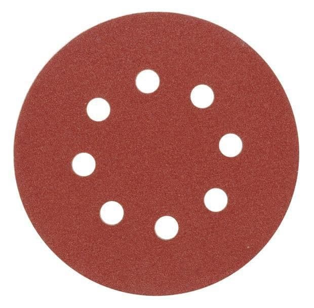 Brusný papír 125 mm P80 s otvory 5 ks suchý zip