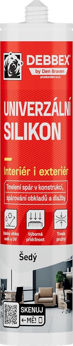 Univerzální silikon šedý 280 ml