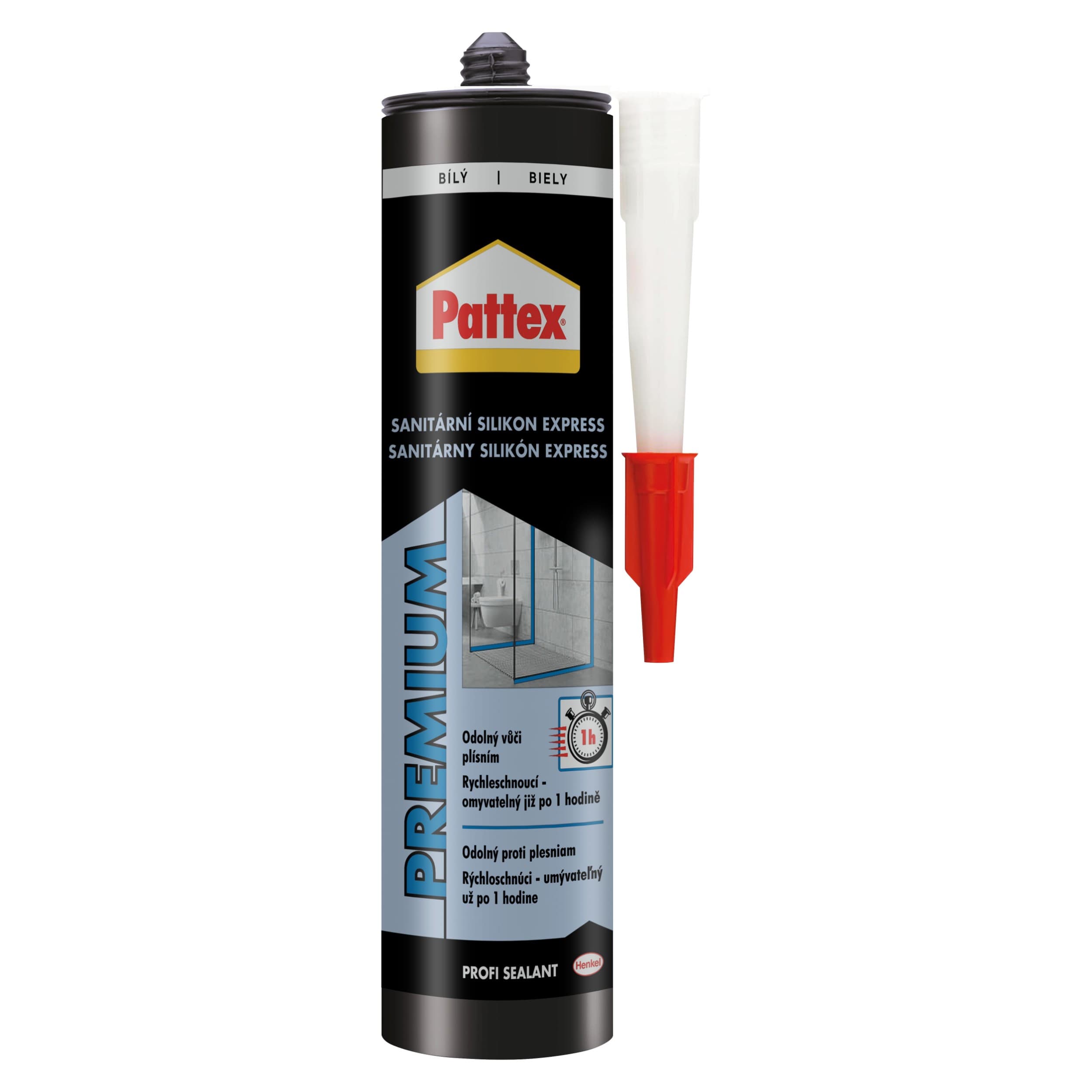 Pattex Sanitární silikon Express, bílý, 280 ml
