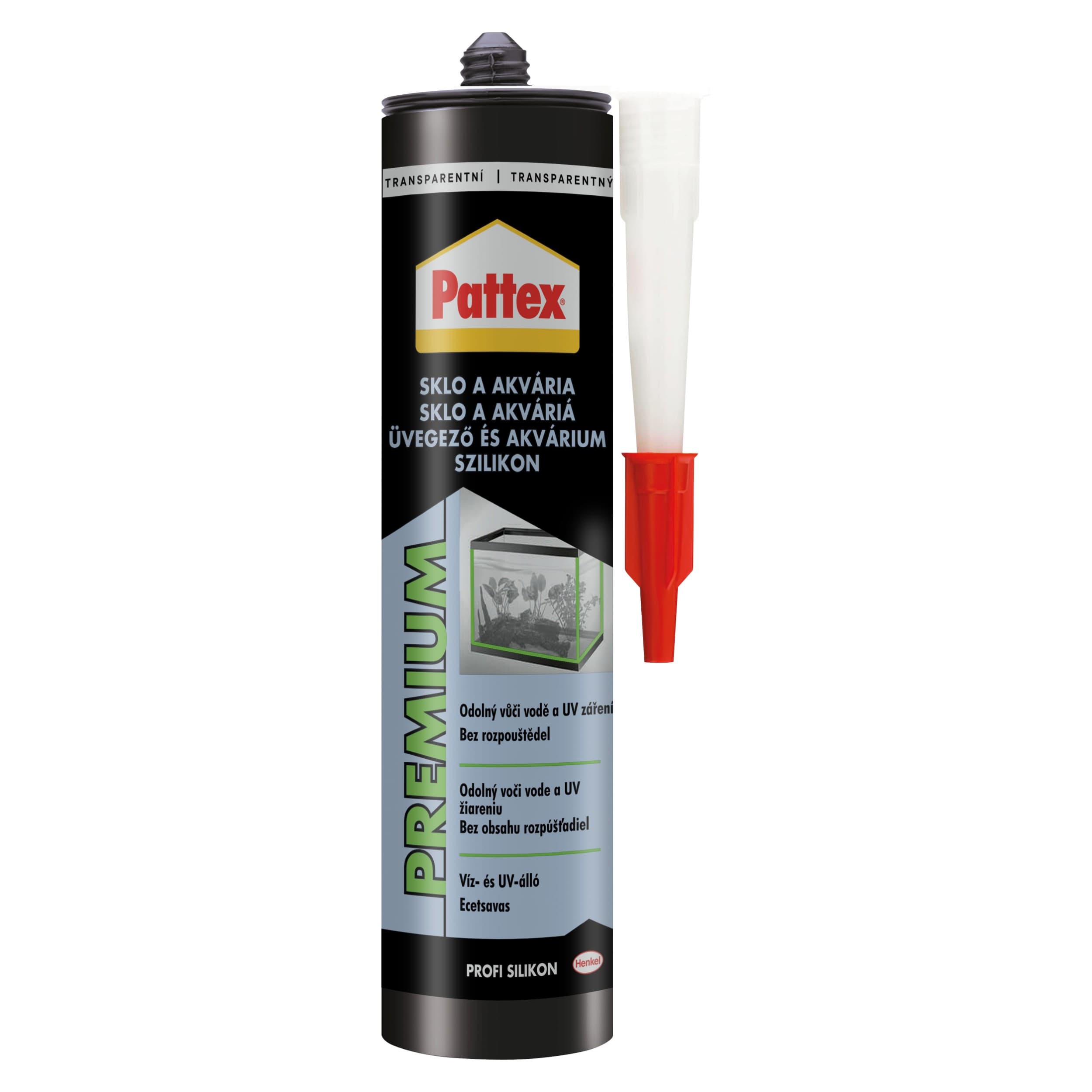 Pattex Sklo a akvária, transparentní, 280 ml