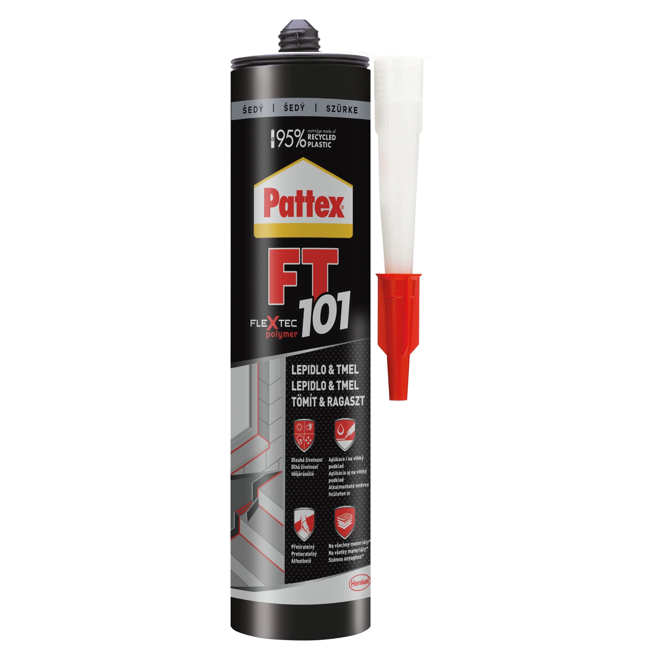 Pattex lepidlo & tmel FT101, šedý, 280 ml