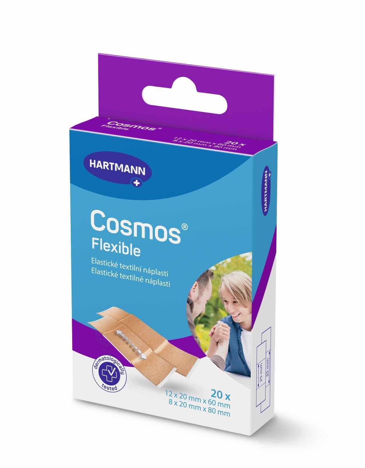 Cosmos Pružná náplast 2 velikosti, 20ks
