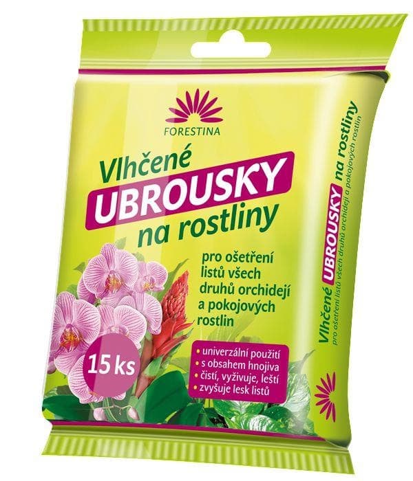 Forestina Vlhčené ubrousky na rostliny 15 ks