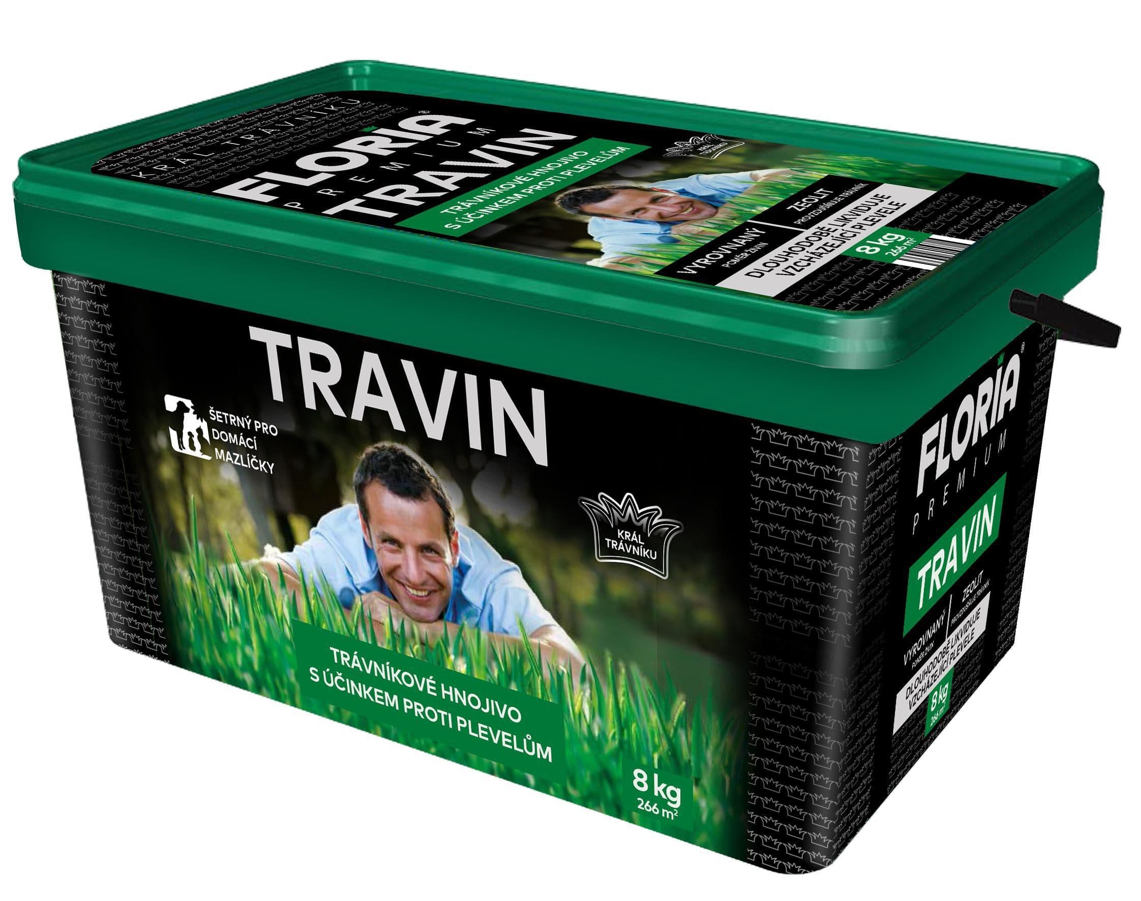 Floria Travin 8 kg 3v1 (hnojivo+herbicid+aktivátor půdy)