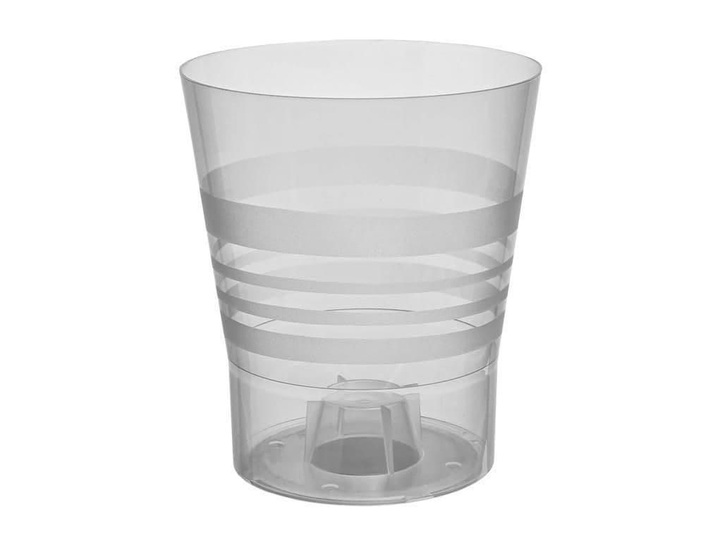 Obal na květník ORCHID KAMELIE plast transparentní d11x13cm