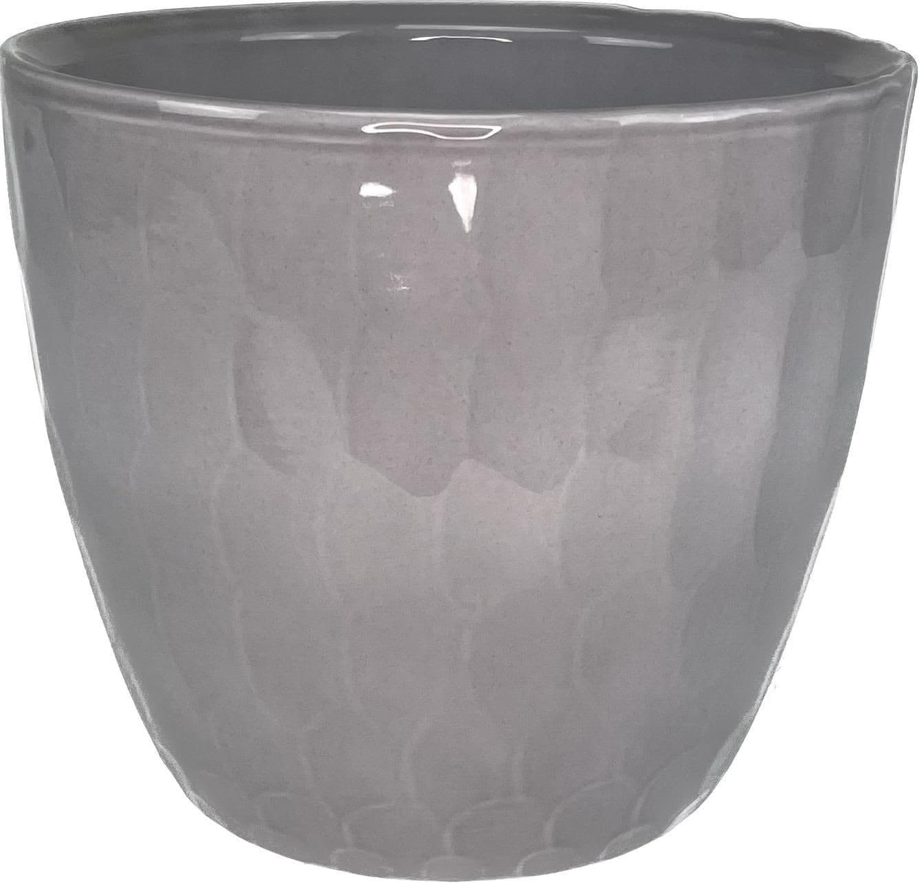 Obal keramický CARVE pr.17 cm šedý lasur