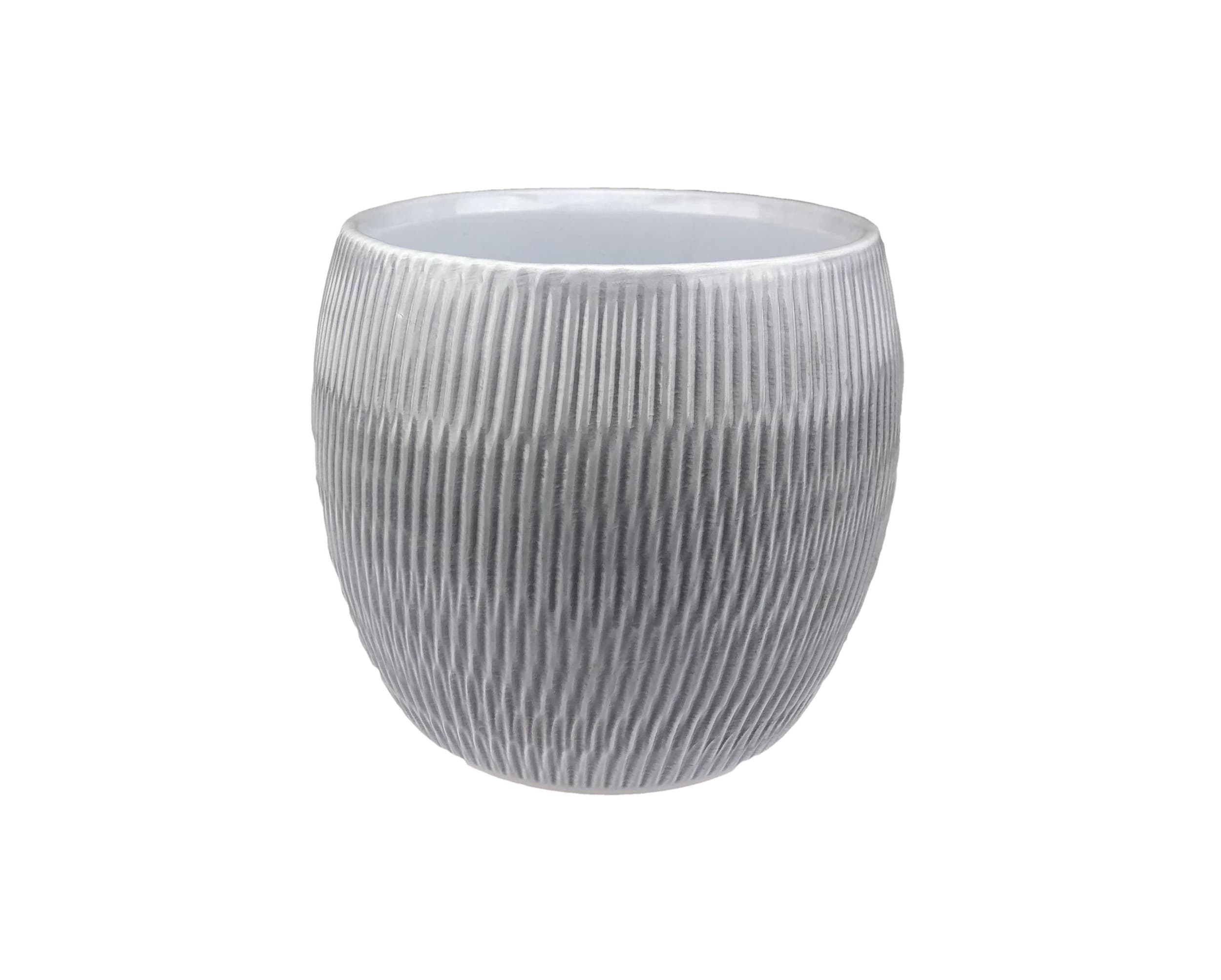 Obal keramický Plissee pr.15 cm šedý