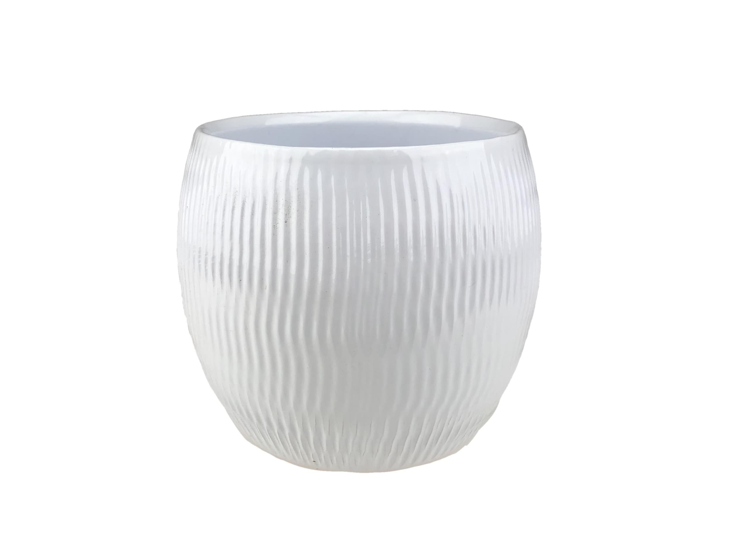 Obal keramický Plissee pr. 13 cm bílý