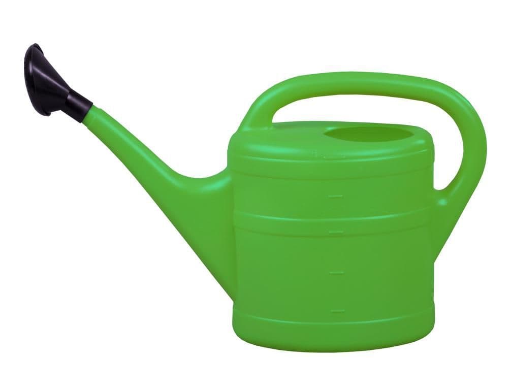 Konev s růžicí plastová zelená 5l