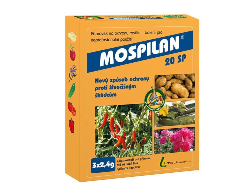 Insekticid MOSPILAN 20SP 3x2,4g proti živočišným škůdcům