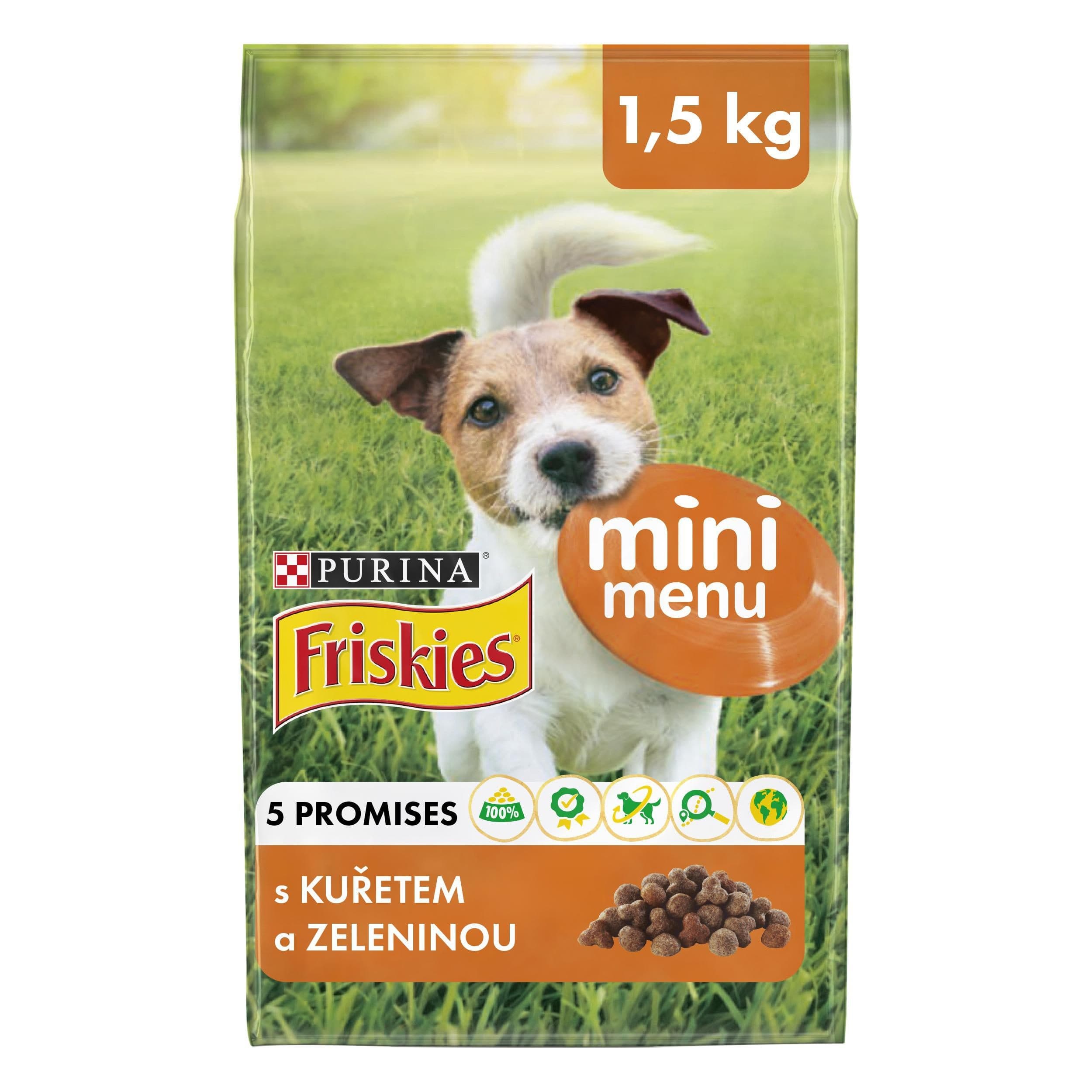 Friskies Pro malé dospělé psy Mini Menu s kuřetem a zeleninou 1,5 kg