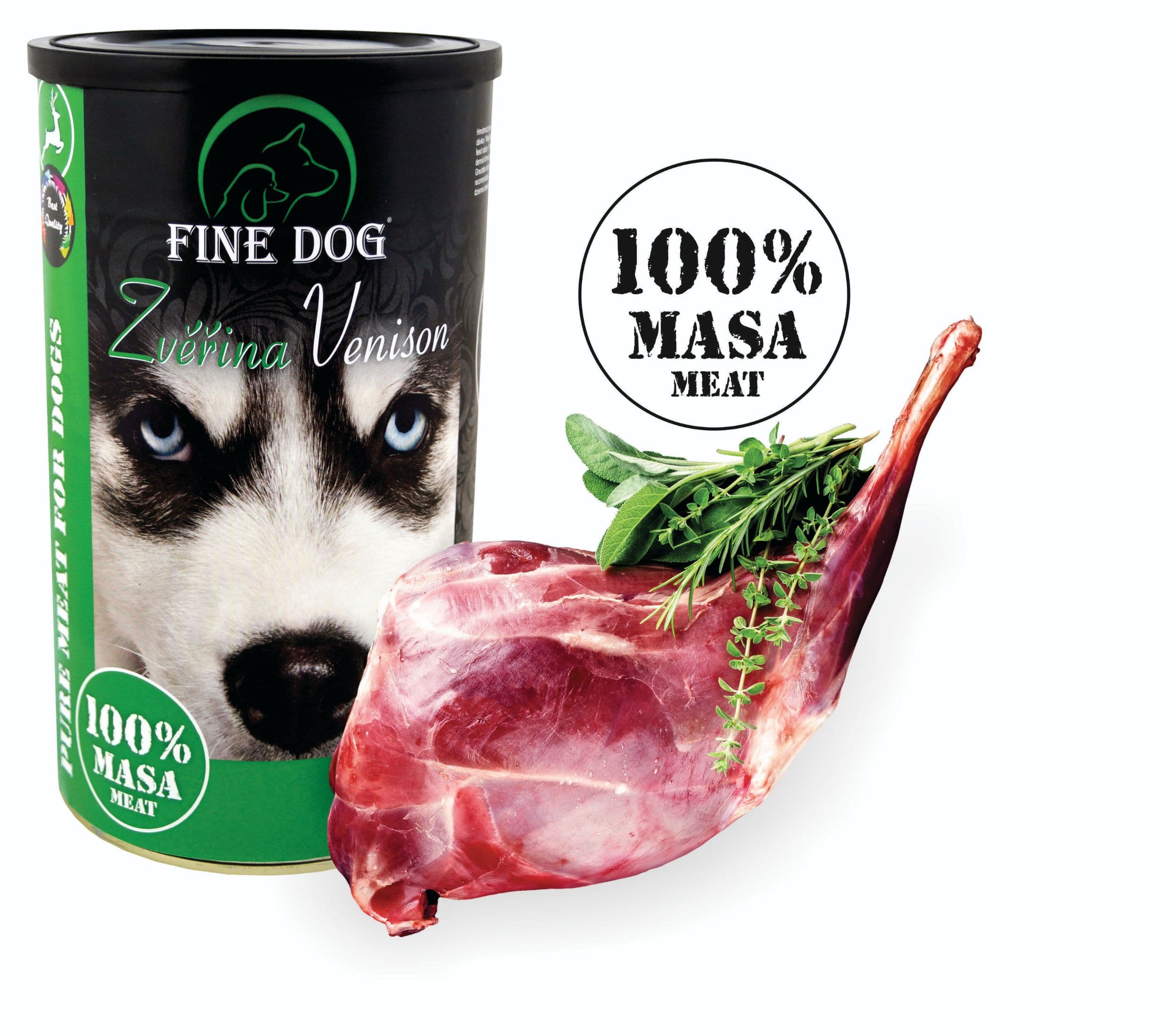 Fine Dog konzerva zvěřina 100% masa 1200 g