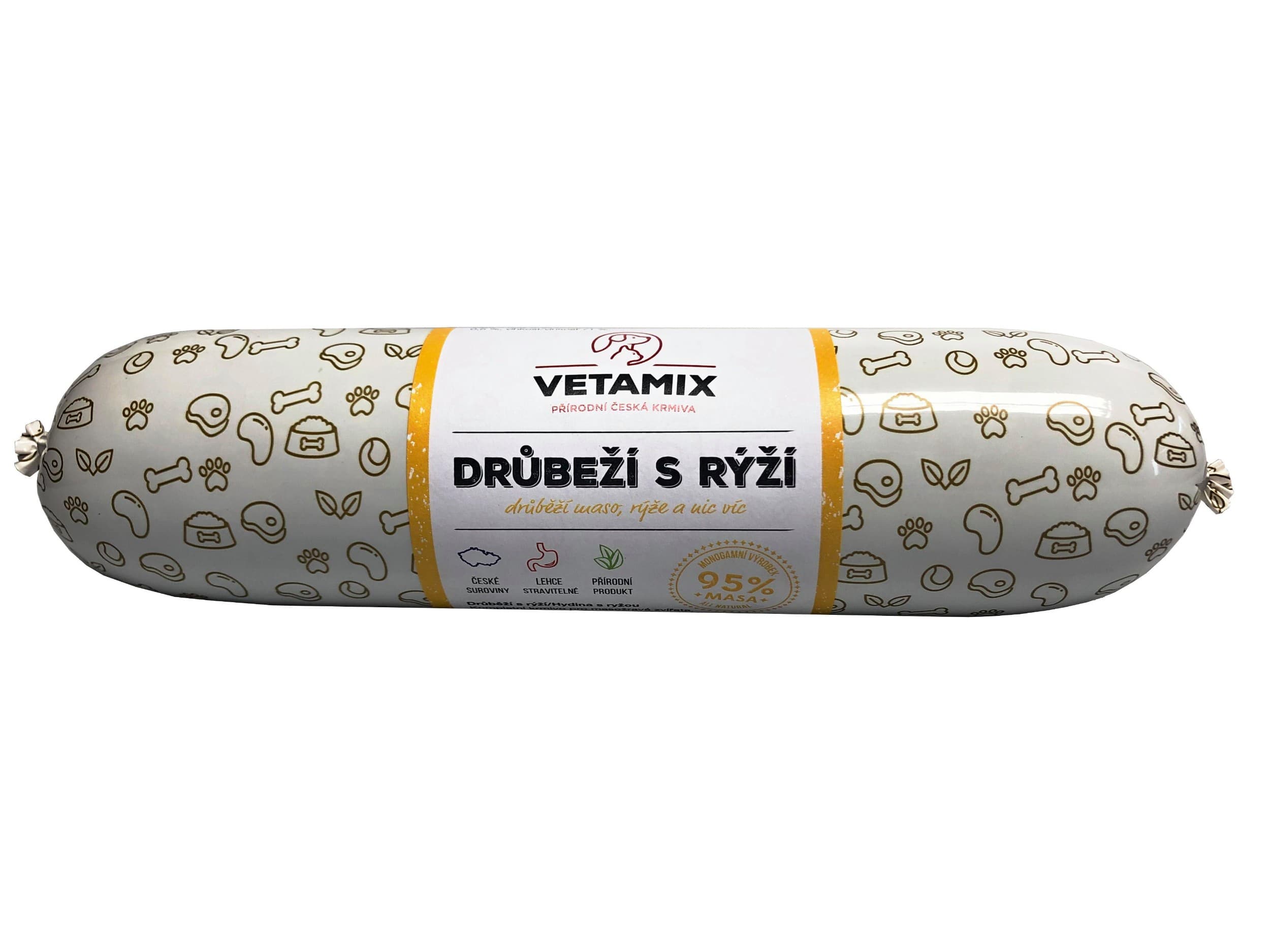 Vetamix Drůbeží salám s rýží 850 g