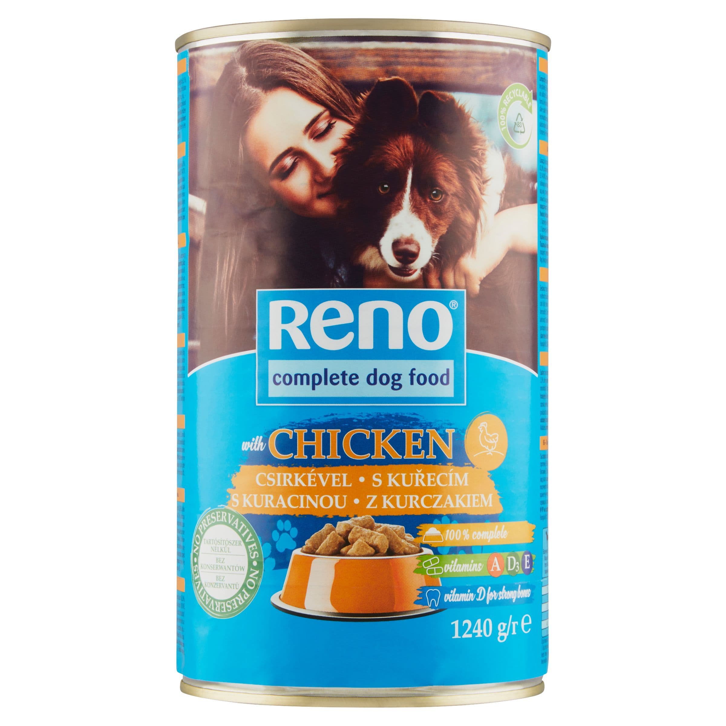Reno Kompletní krmivo pro dospělé psy s kuřecím 1240 g