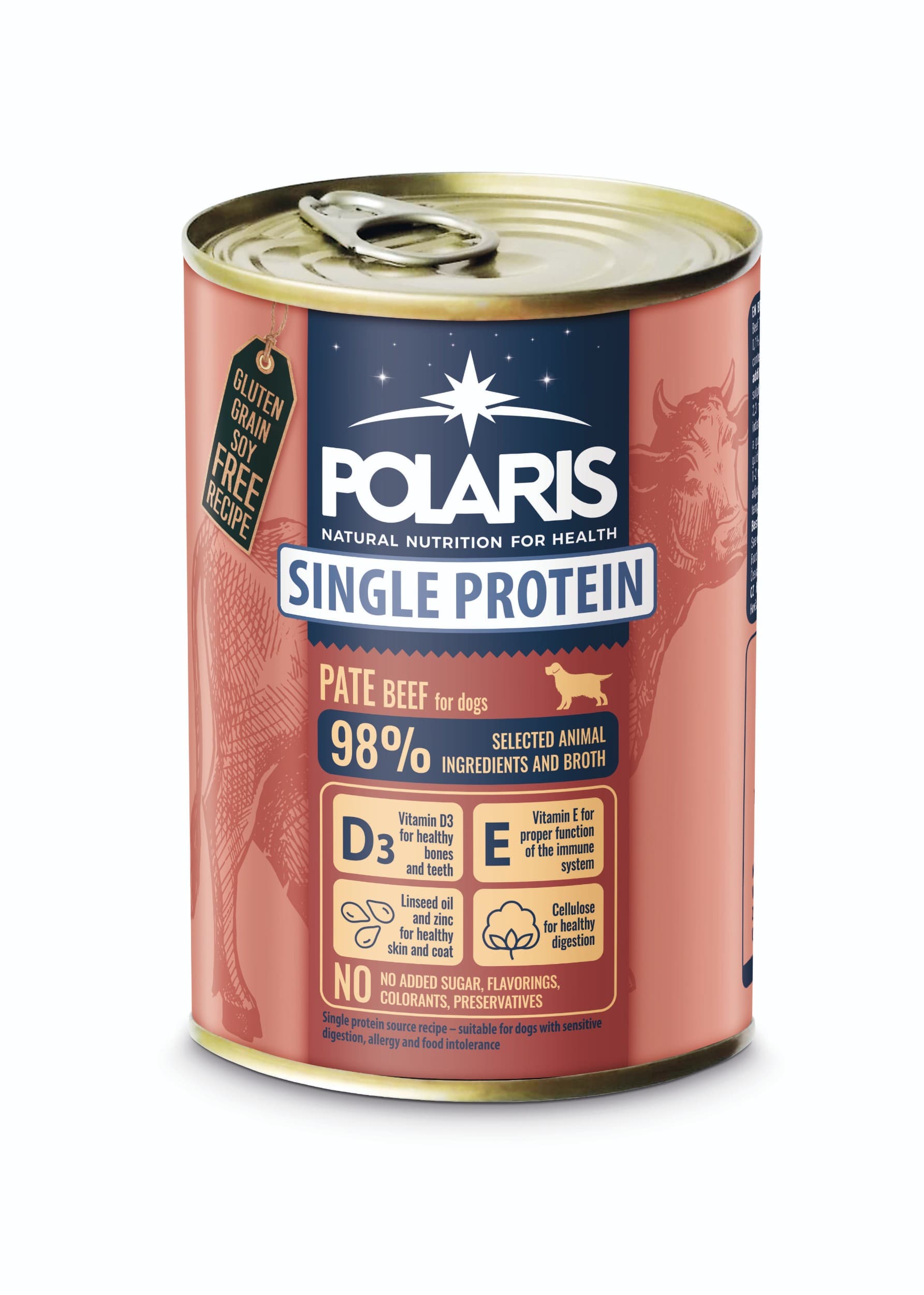 Polaris Single Protein Paté konzerva pro psy hovězí 400g