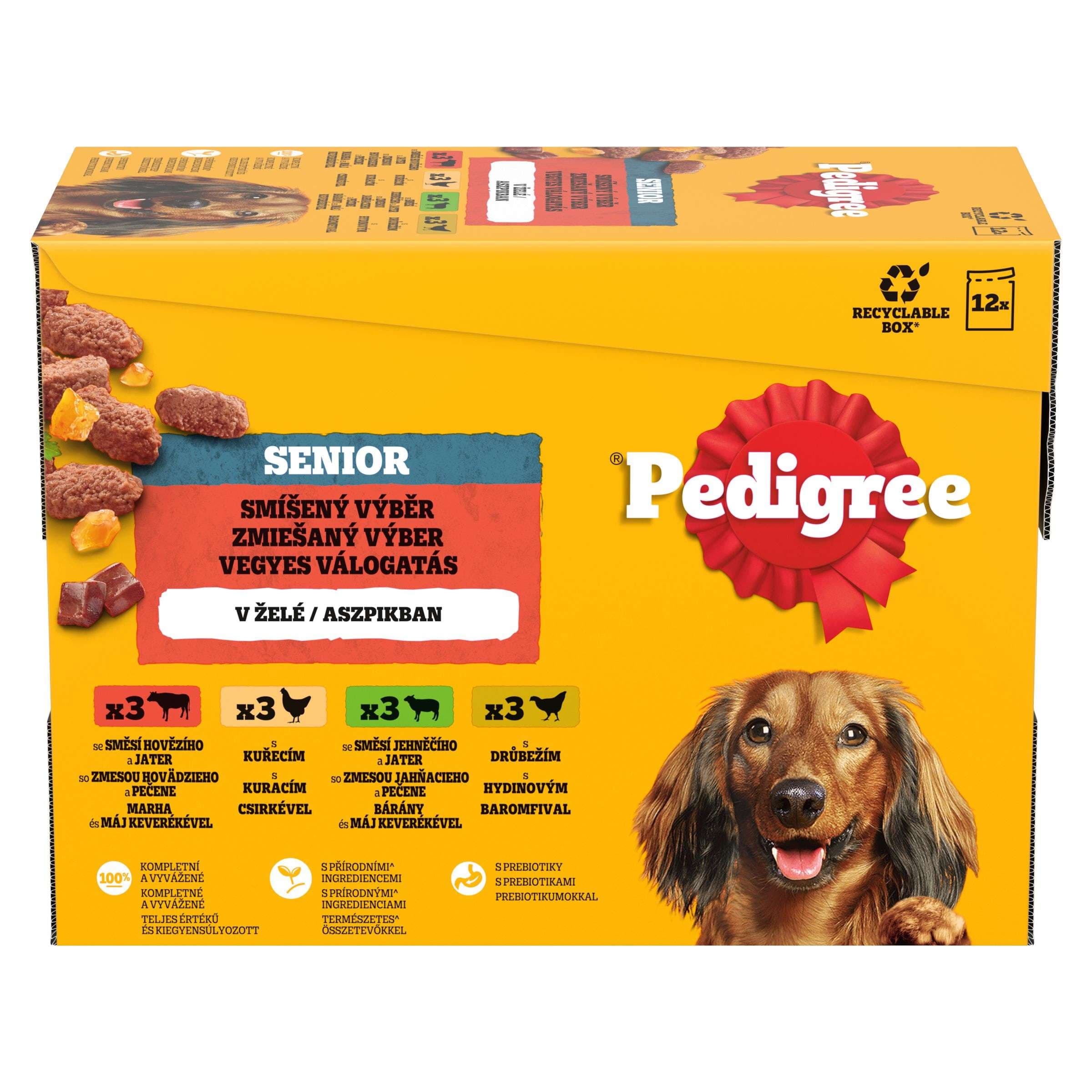 Pedigree kapsičky Senior masový výběr v želé 12 x 100g